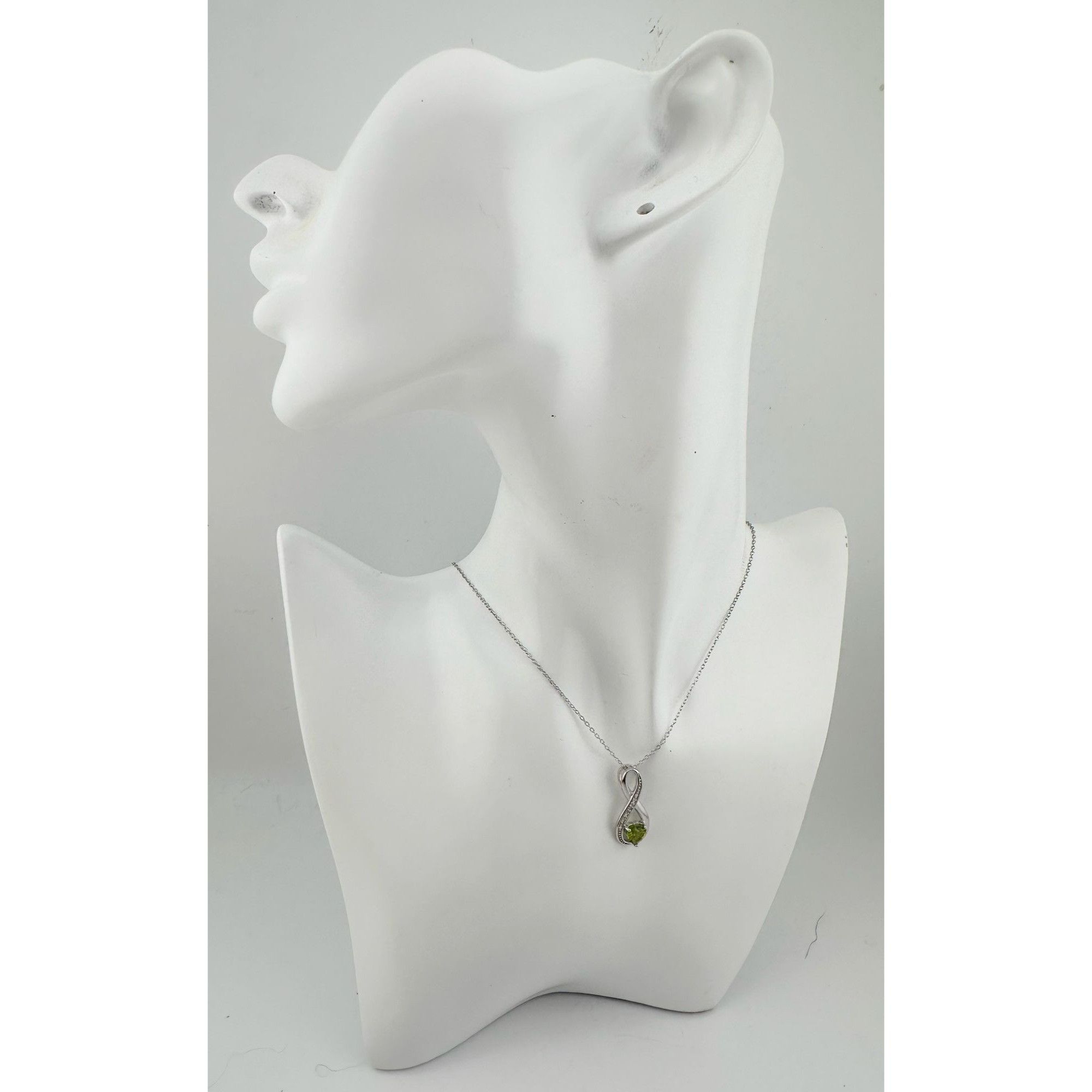Other Beautiful Heart Peridot Infinity Necklace with Diamond Accen Size ONE SIZE - 9 Thumbnail