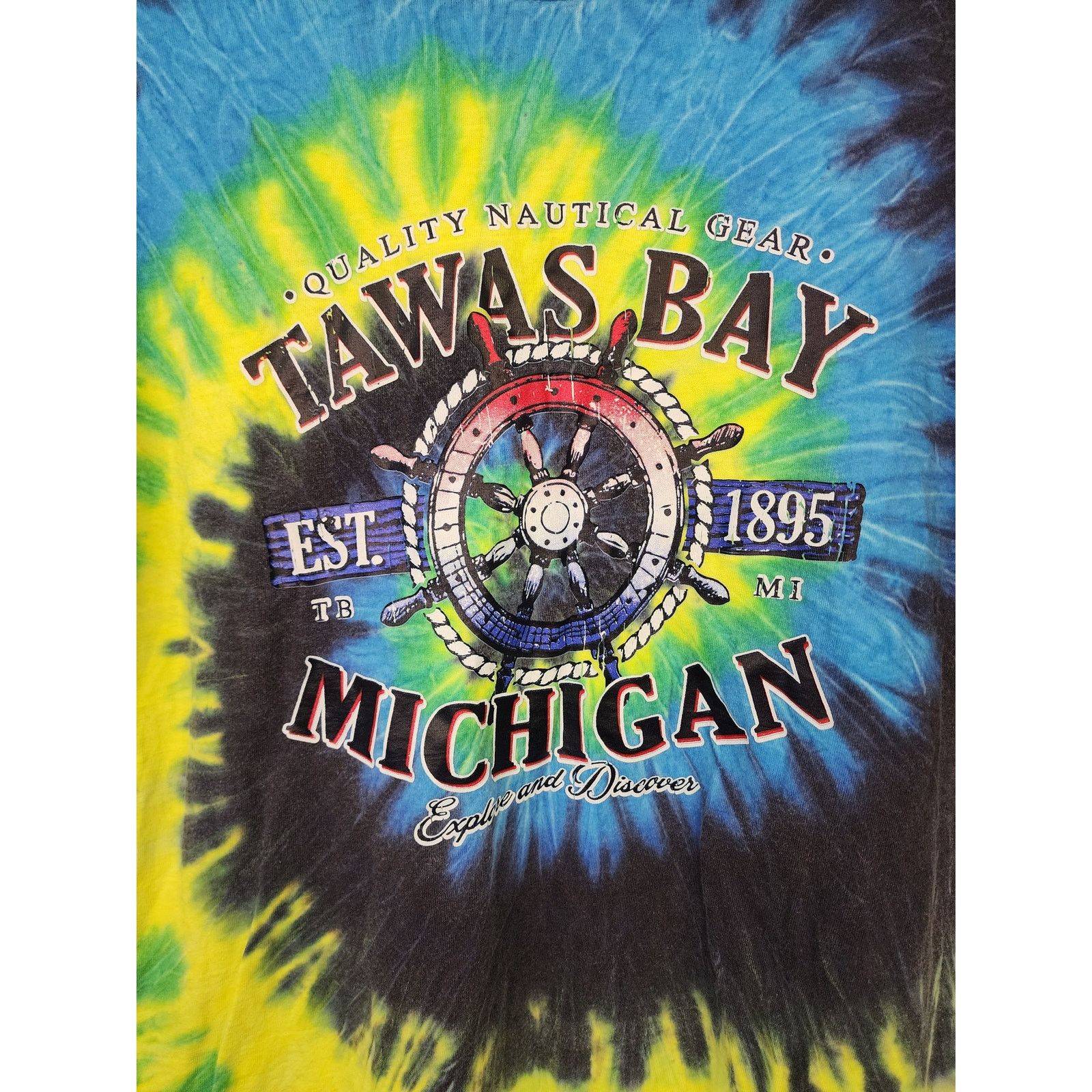 Vintage Vintage Tawas Bay Michigan Shirt Tee Tie Dye T-shirt 90s VTG Size US L / EU 52-54 / 3 - 2 Thumbnail