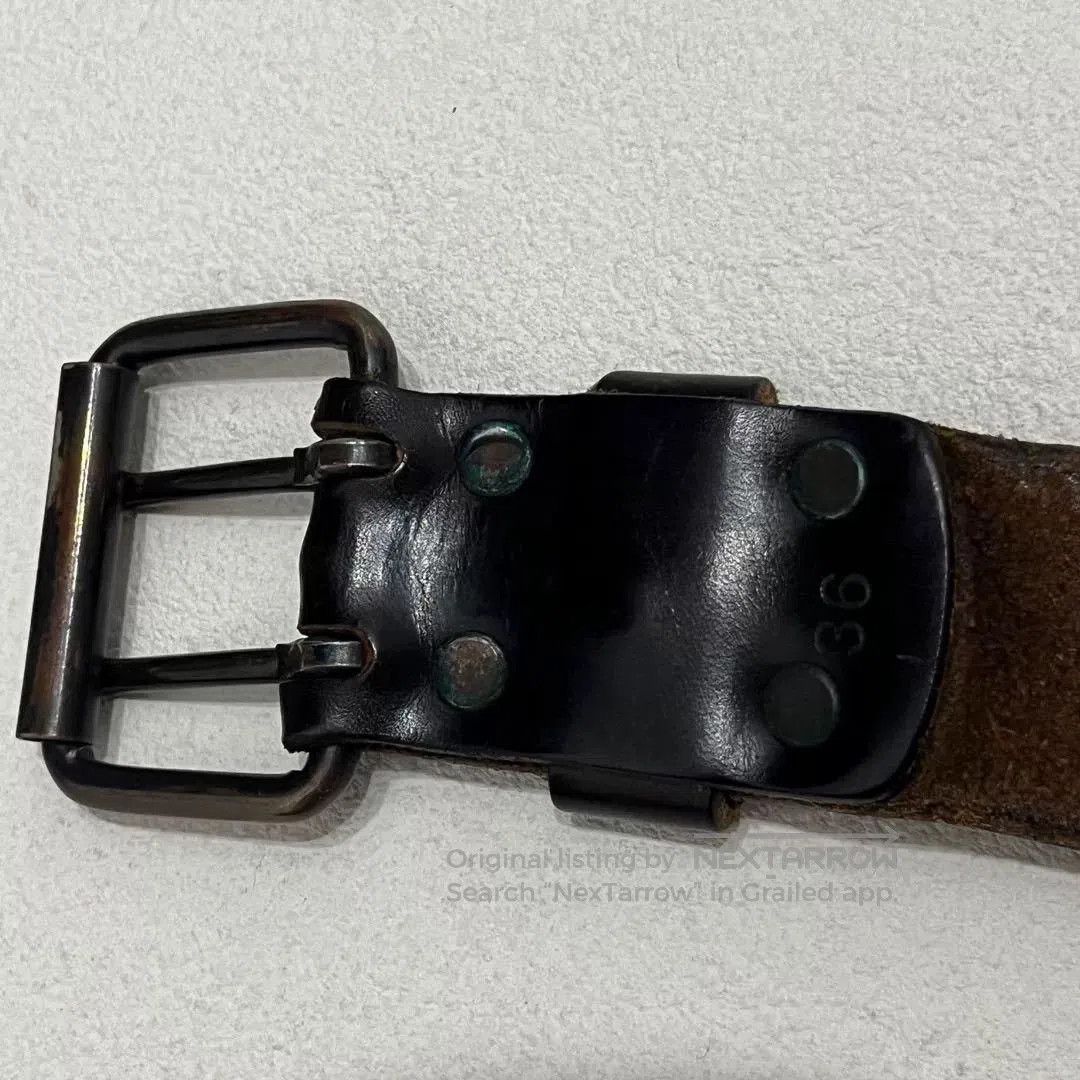 RRL Ralph Lauren RRL Classic Military Style Leather Belt. Size ONE SIZE - 5 Thumbnail