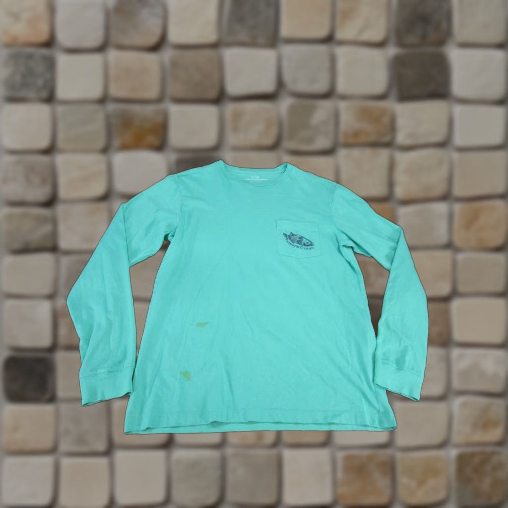 Vineyard Vines Vineyard Vines Shirt XS Mens Green Long Sleeve T-Shirt Cotton Crew Neck, Solid, Vintage? (If vintage not stated) Size US XS / EU 42 / 0 - 1 Thumbnail