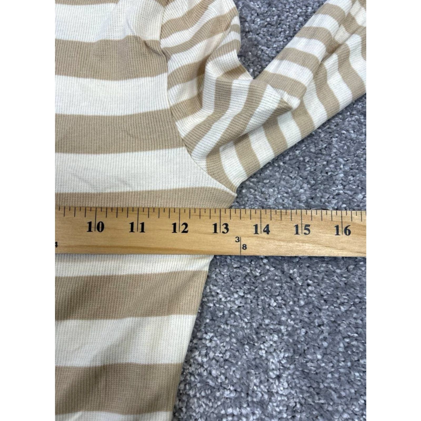 Madewell Madewell Sweater Womens S Knit Striped Brown Cotton Blend Turtleneck Pullover Winter Casual Top Size S / US 4 / IT 40 - 6 Thumbnail