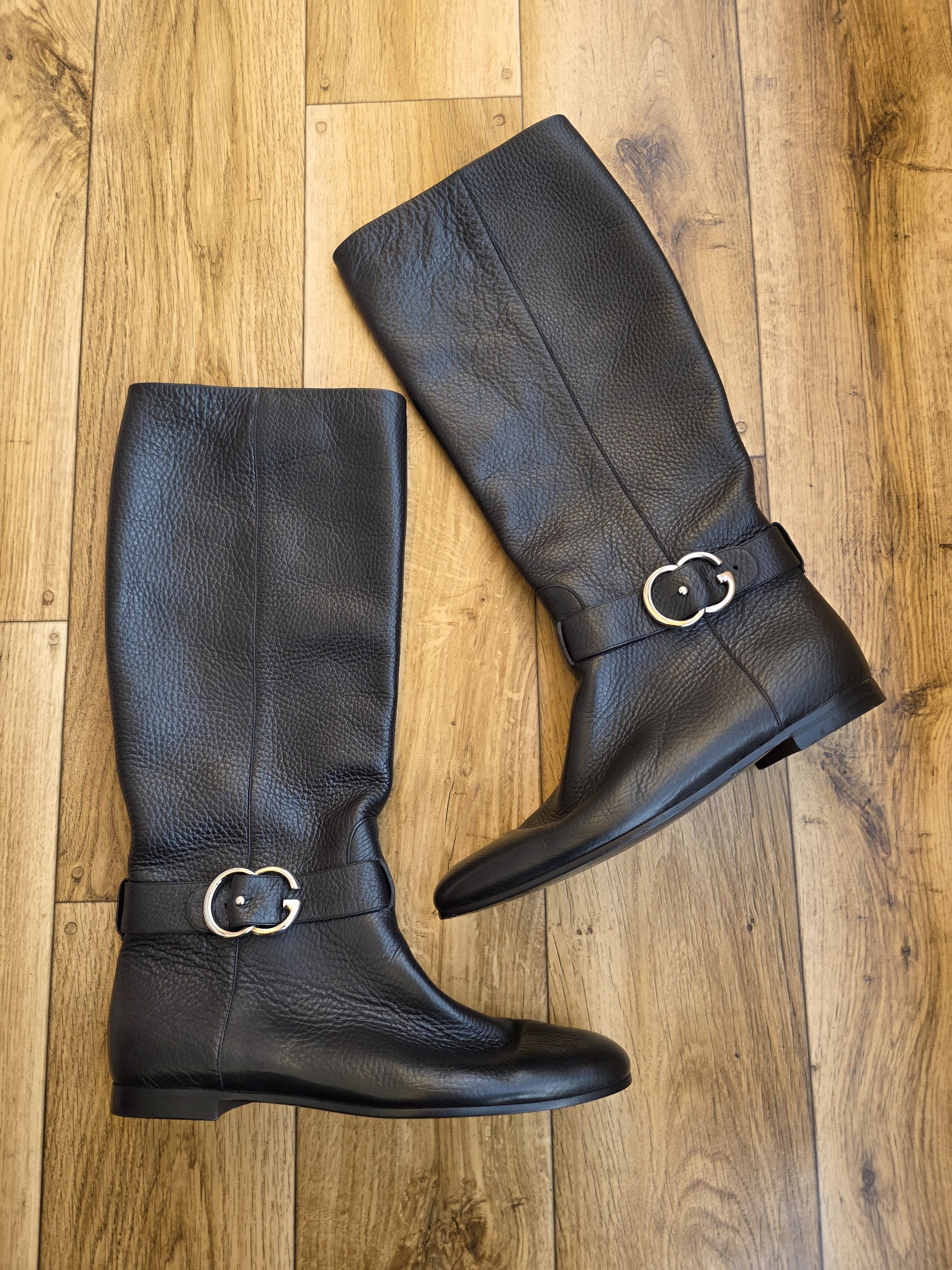 Gucci Gucci Leather Interlocking Double G Boots Size US 9 / IT 39 - 2 Thumbnail