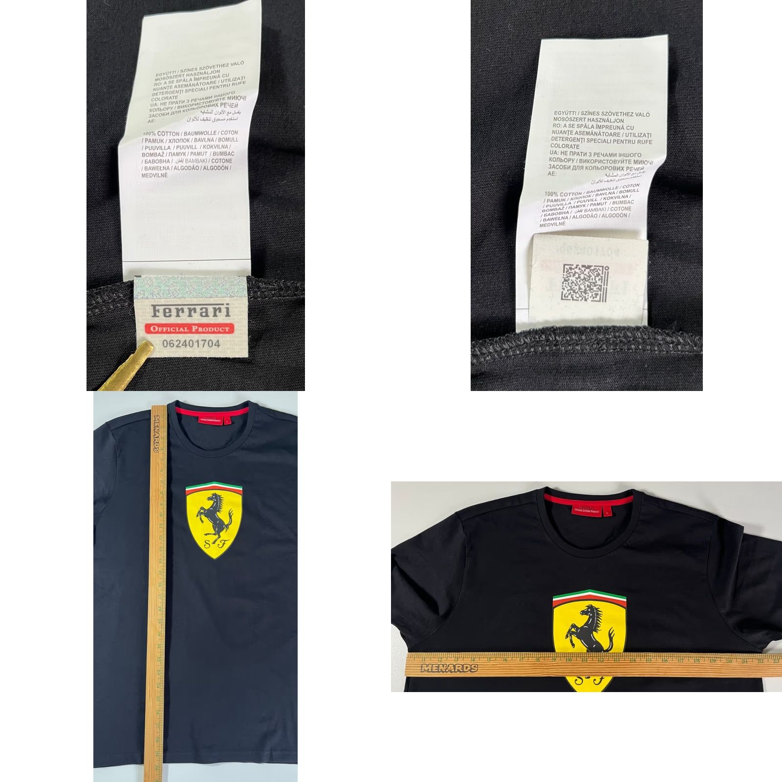 Ferrari Branded London Men's Ferrari SF Logo T-Shirt Branded London Official Licensed Sz L Black Cotton Short Sleeve Crew Neck Logo 2000s Cars Racing Mens Size US L / EU 52-54 / 3 - 9 Thumbnail