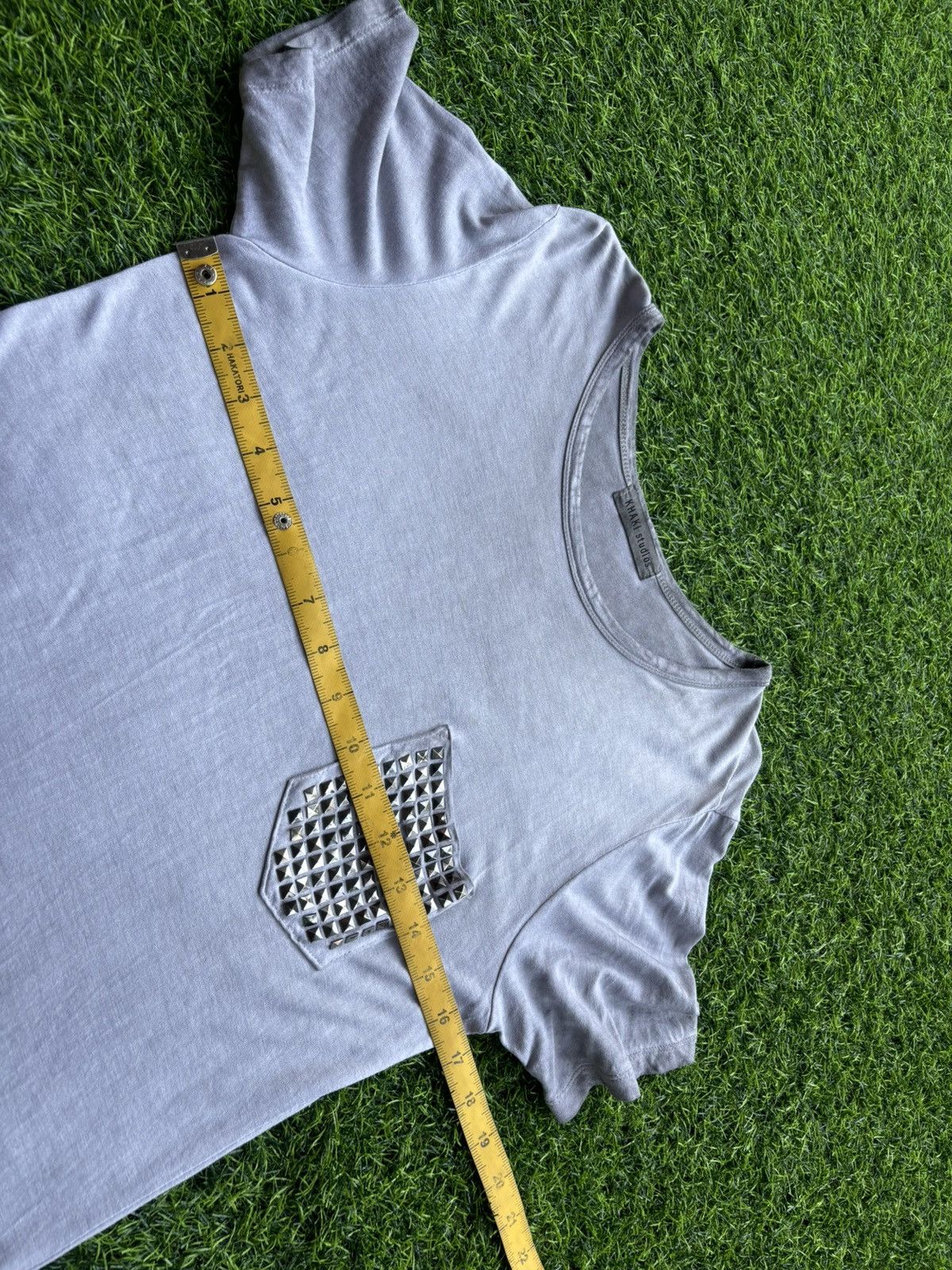 Hysteric Glamour Y2k Khaki Studio Pocket Studded Tshirt Size US M / EU 48-50 / 2 - 6 Thumbnail