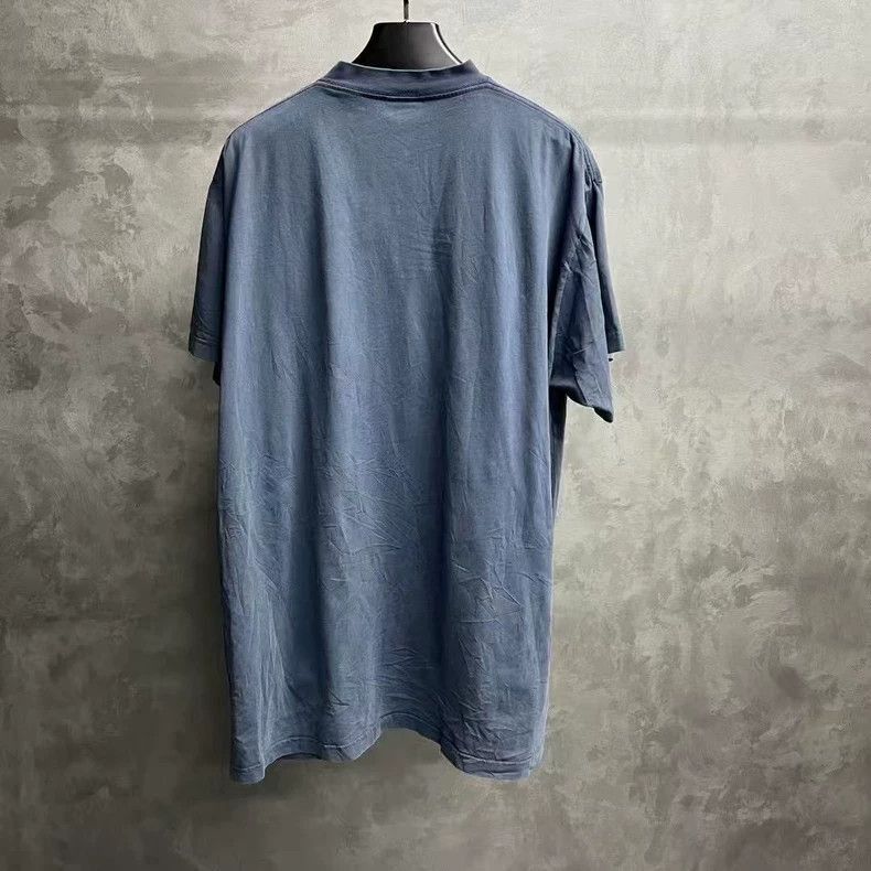 Balenciaga Balenciaga Blue Graphic Short Sleeve TShirt-2505 Size US M / EU 48-50 / 2 - 4 Thumbnail