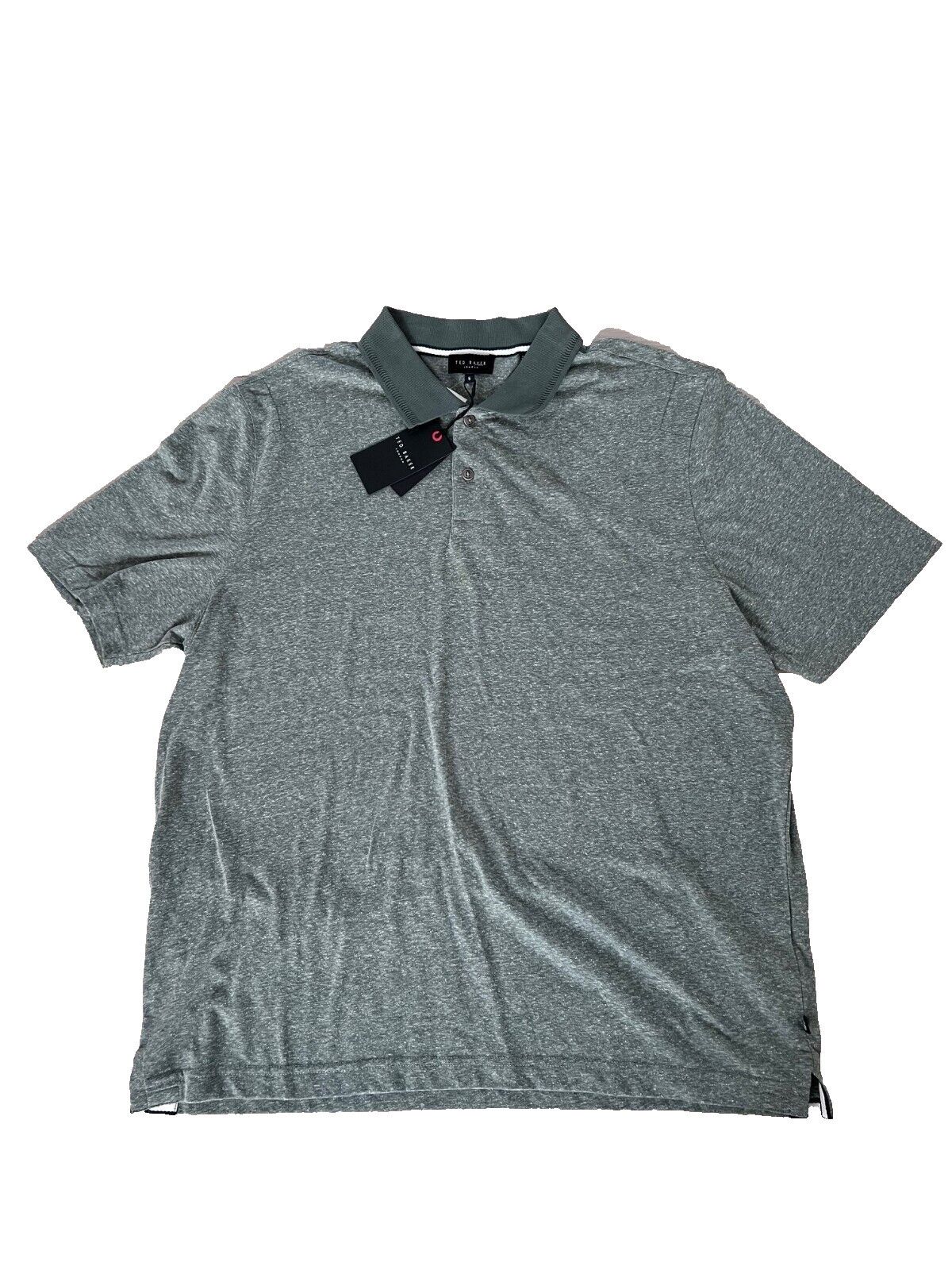 Ted Baker Ted Baker Marled Finan Polo Shirt Pale Green ( 6 / XXL ) Size US XXL / EU 58 / 5 - 2 Thumbnail