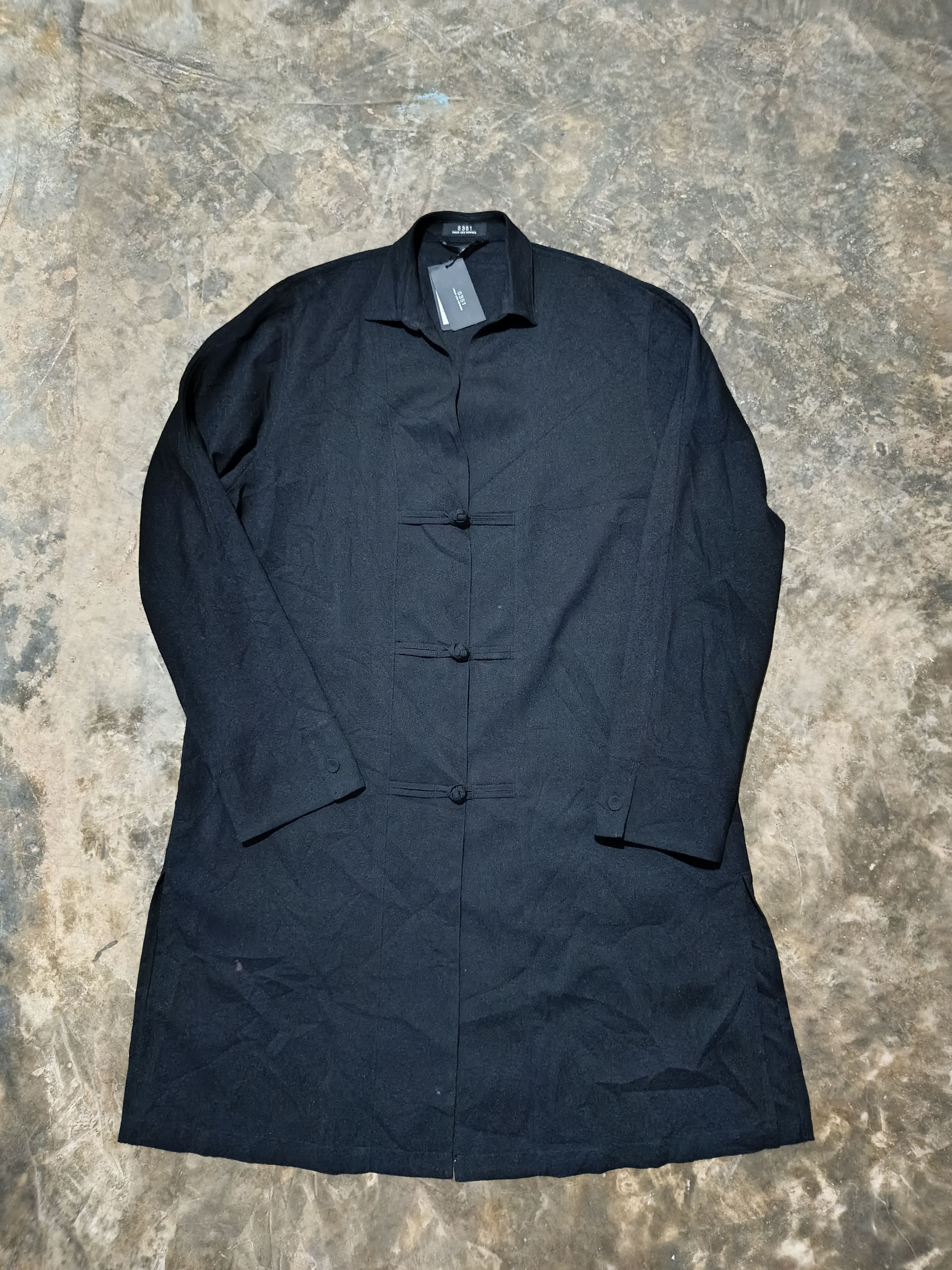 5351 POUR LES HOMMES 5351 Pour les hommes Chinese style long Black Coat Size US M / EU 48-50 / 2 - 2 Thumbnail