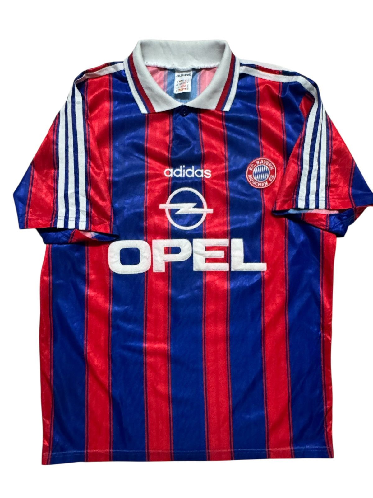 💥TRUE💥90's ADIDAS OPEL BAYERN MUNCHEN MADE IN ENGLAND JERSEY