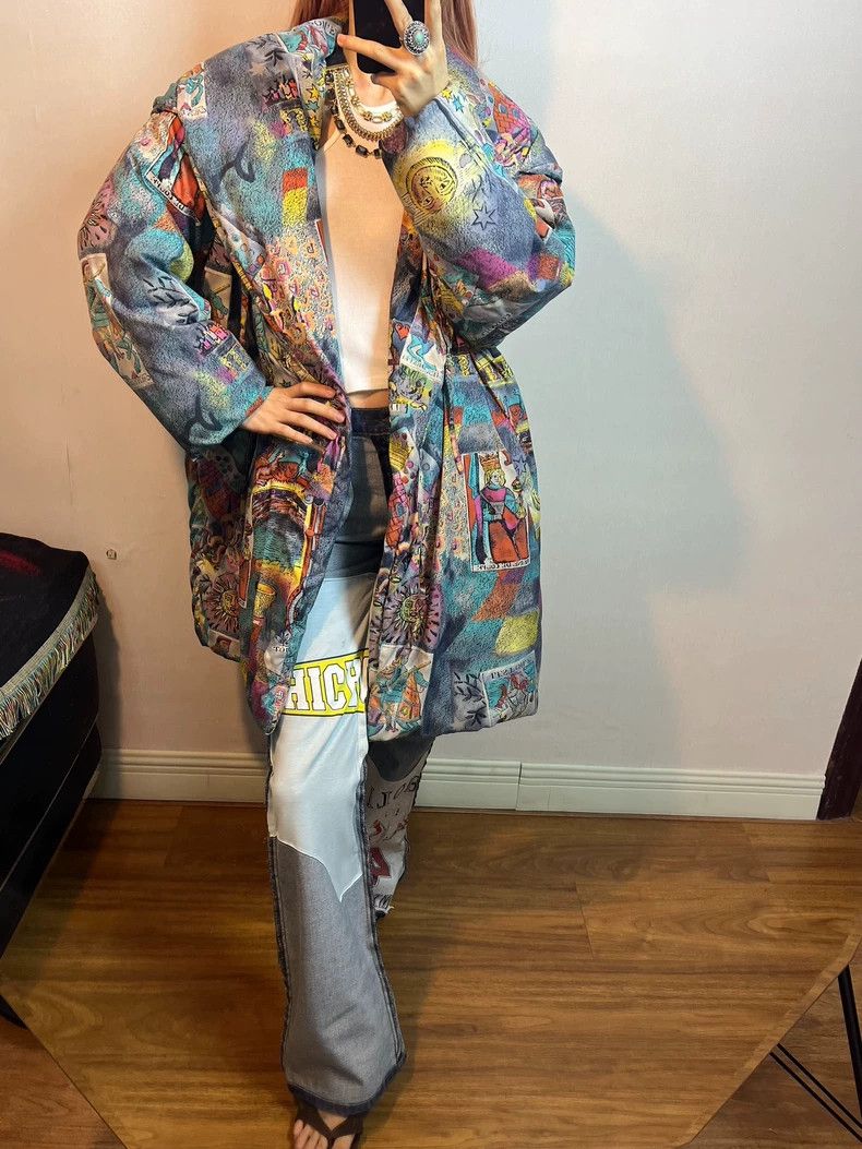 Kenzo KENZO Super fun patterned cotton jacket with straps Size S / US 4 / IT 40 - 8 Thumbnail