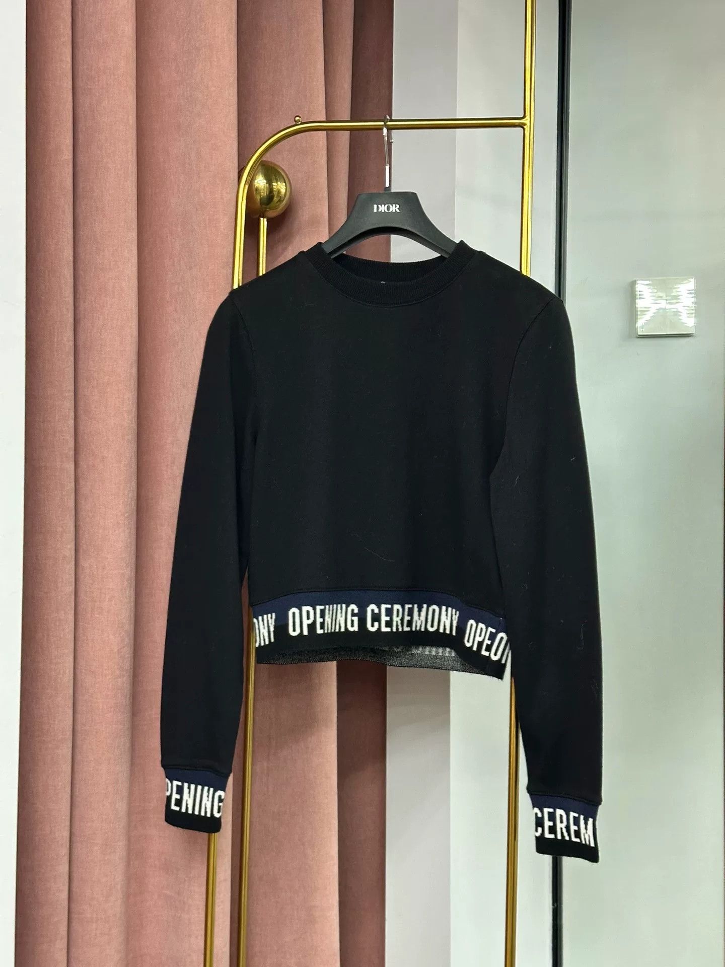Opening Ceremony Opening Ceremony Black Letter Long-Sleeve Sweatshirt Size XS / US 0-2 / IT 36-38 - 1 Thumbnail