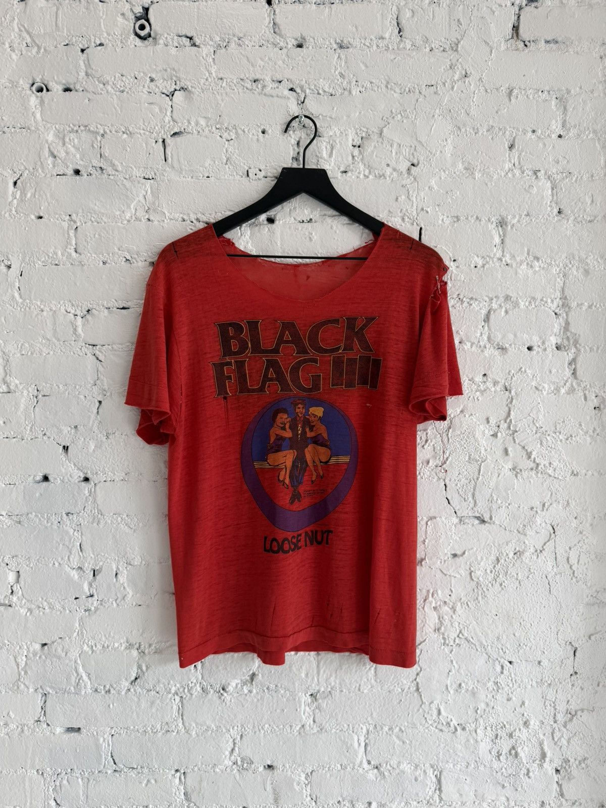 Vintage 1985 BLACK FLAG ‘LOOSE NUT’ TEE Size US M / EU 48-50 / 2 - 1 Thumbnail