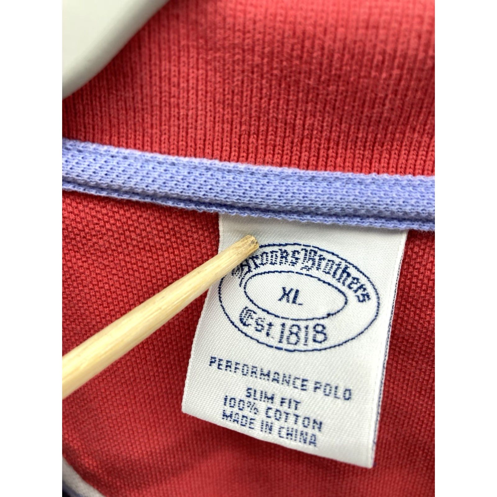 Brooks Brothers VINTAGE Brooks Brothers Polo Shirt Men XL Red Stripe Short Sleeve Cotton Knit Pullover Size US XL / EU 56 / 4 - 5 Thumbnail