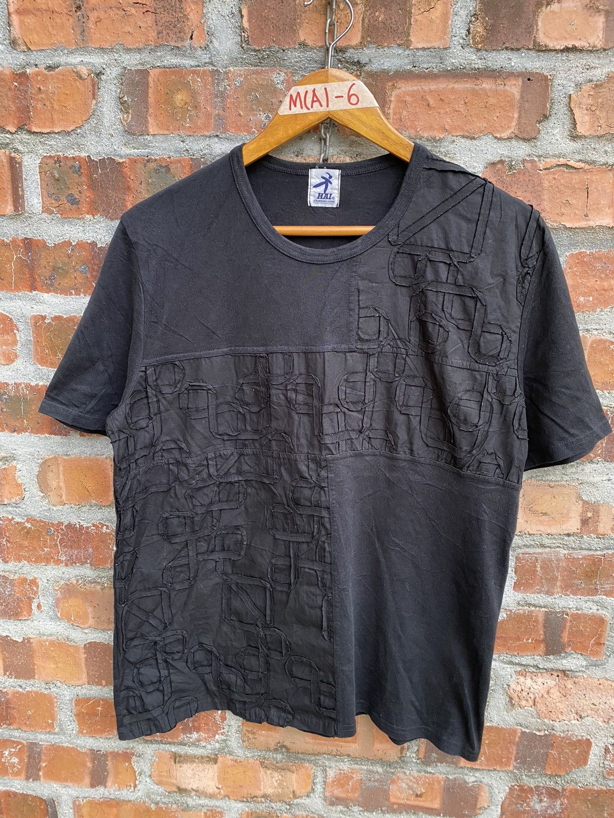 Issey Miyake 1990s Laser Cut Patchwork tee Size US M / EU 48-50 / 2 - 2 Thumbnail