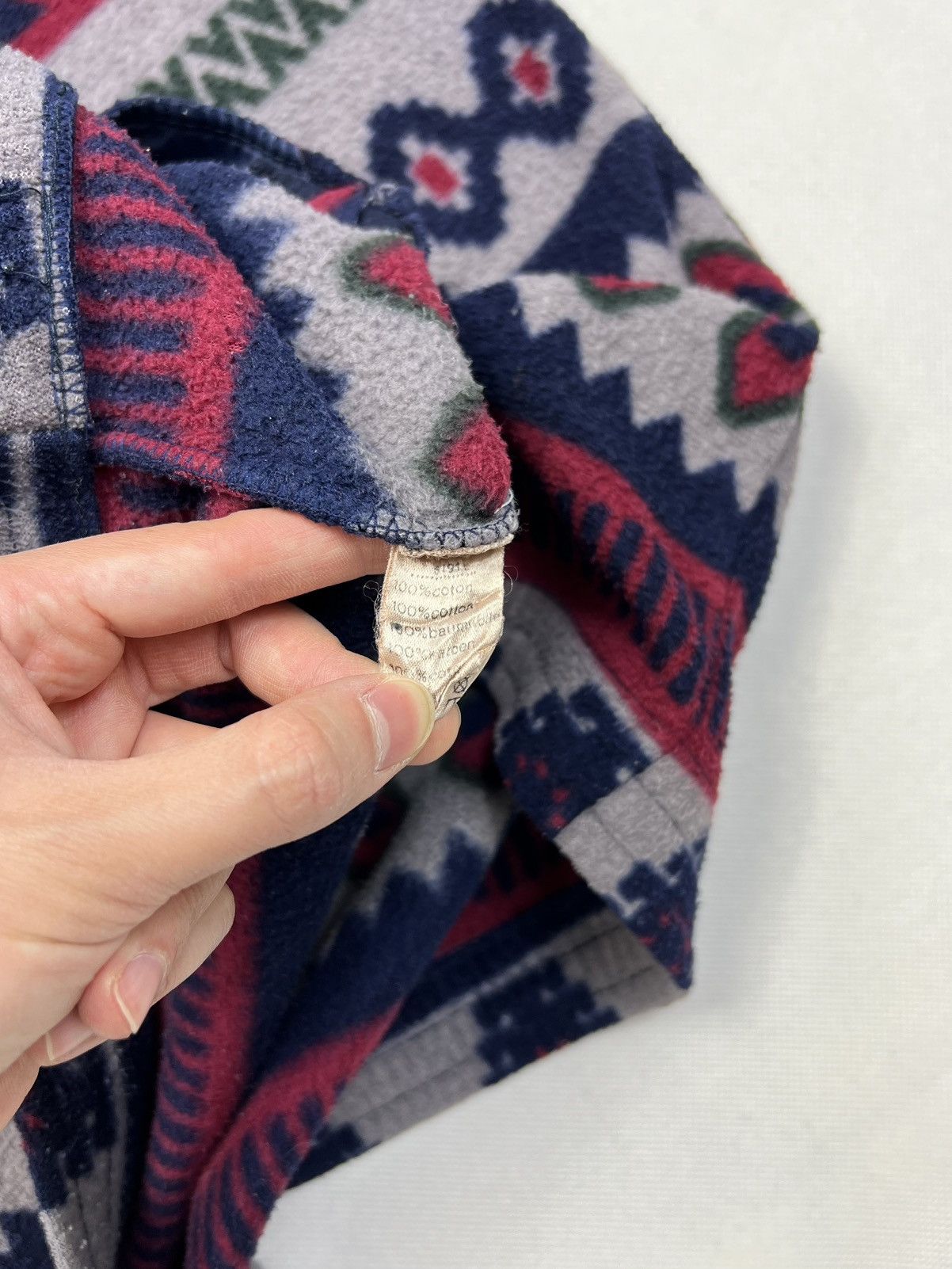 Lacoste Baggy Fleece Jacket Lacoste Patterns Vintage 90’s Half Zip Size US XXL / EU 58 / 5 - 4 Thumbnail