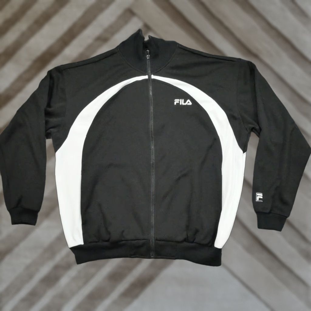 Fila VINTAGE FILA Jacket Adult Medium Black White Track Casual 80s 90s Bomber 80s Mens Size US M / EU 48-50 / 2 - 1 Thumbnail