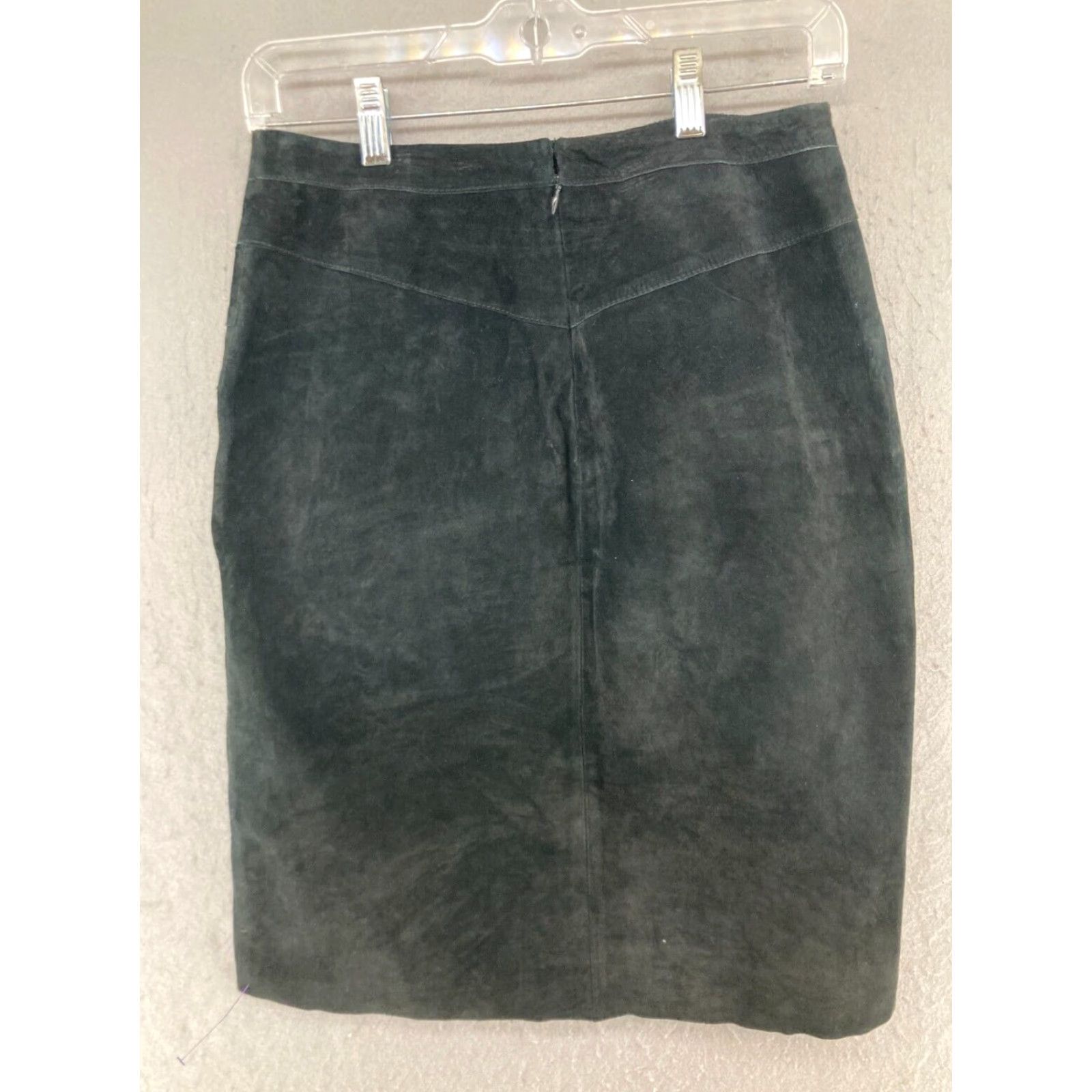 Alfani VINTAGE Alfani Leather Skirt Women Medium Black Knee Length Pencil & Straight Style 90s Fall Winter Size 28" / US 6 / IT 42 - 5 Thumbnail