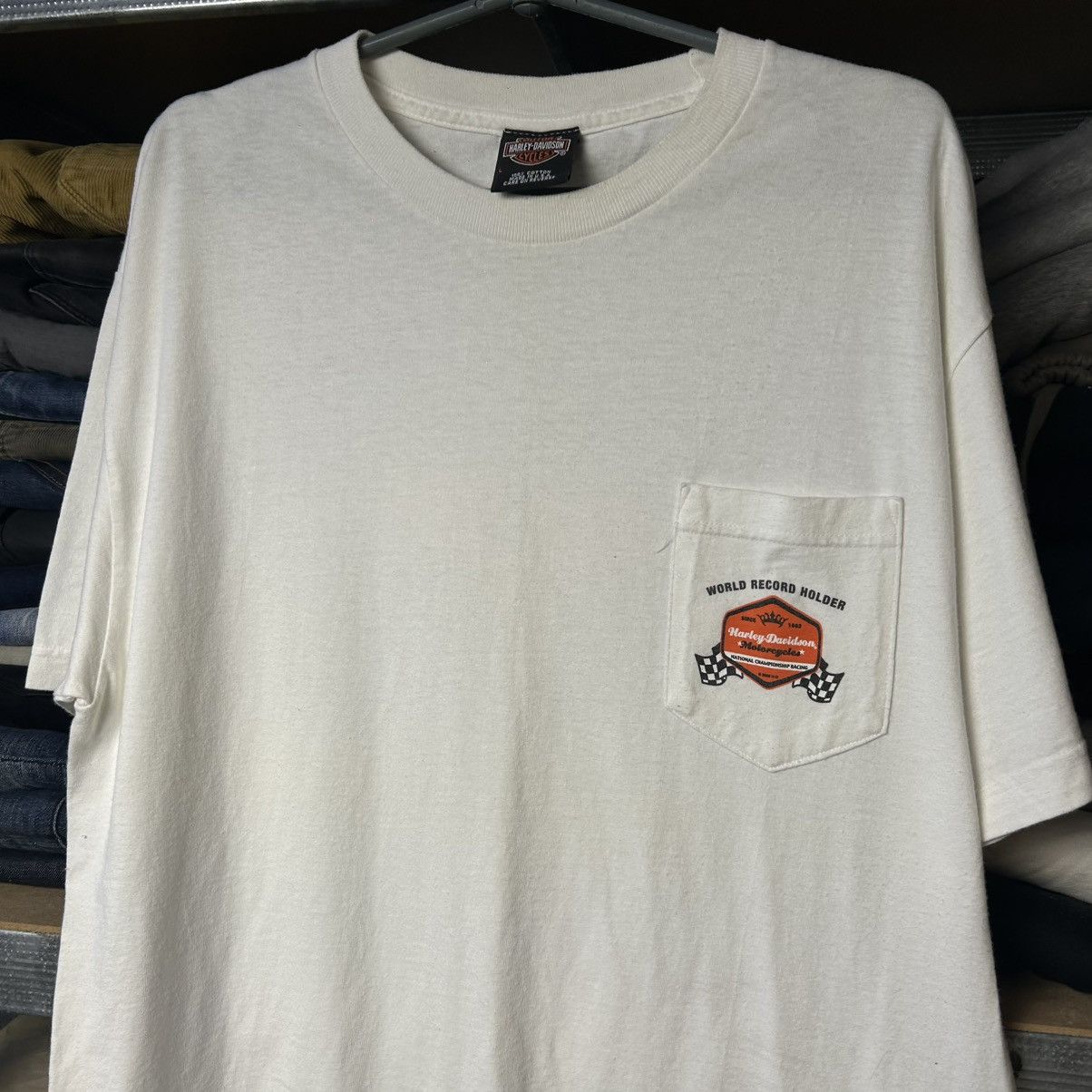 Harley Davidson Vintage Harley Davidson 2005 big fire logo white motorcycles Size US L / EU 52-54 / 3 - 7 Thumbnail