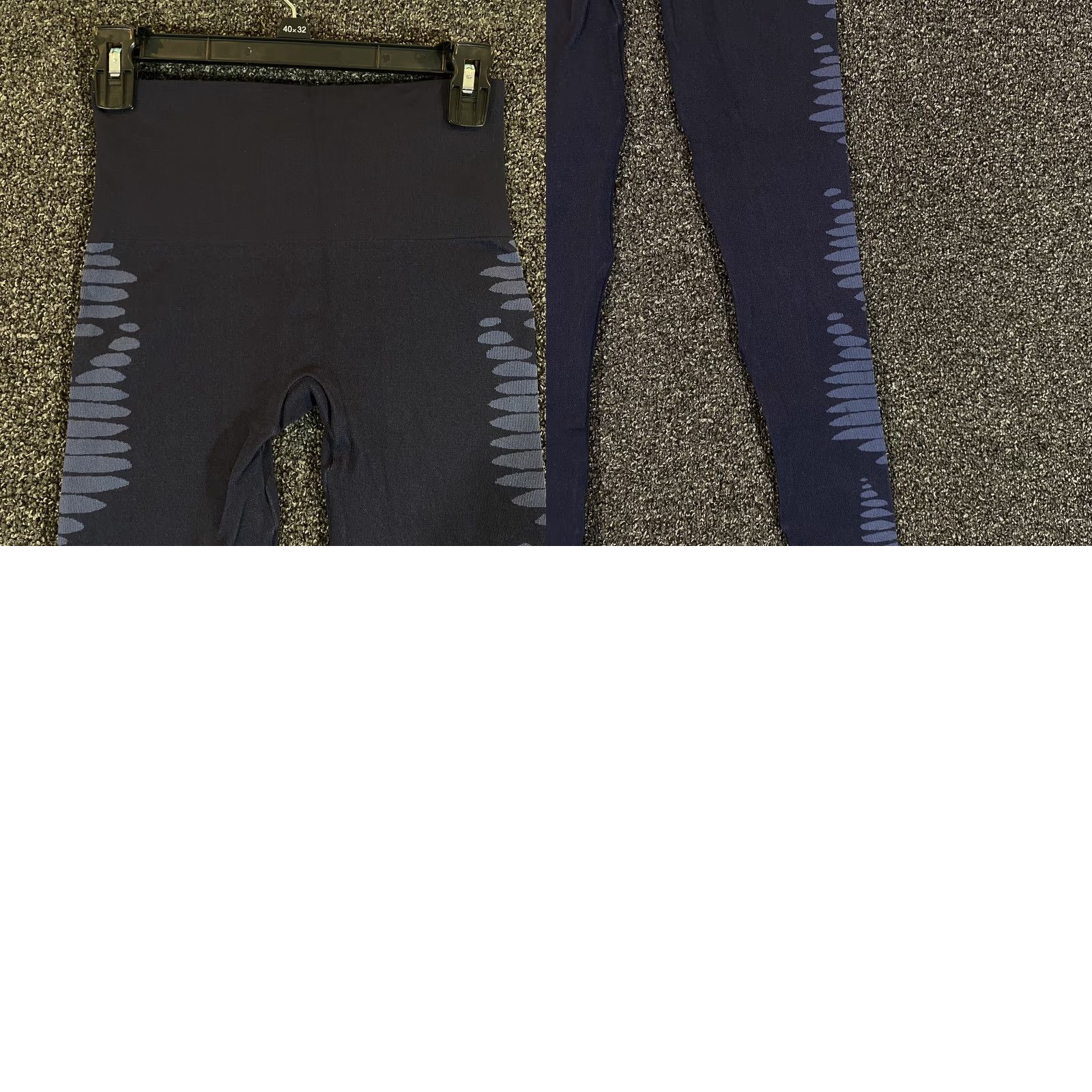 Spanx Spanx Leggings Womens M 25" Inseam Capri Two Tone Blue Oval Pattern Active Workout Fitness Jogging Running Womens Size 32" / US 10 / IT 46 - 8 Thumbnail