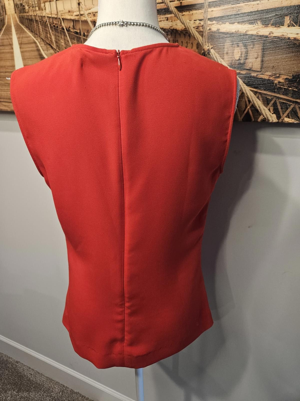 Designer Elegant Doncaster Red Blouse - Size 6 Size M / US 6-8 / IT 42-44 - 4 Thumbnail