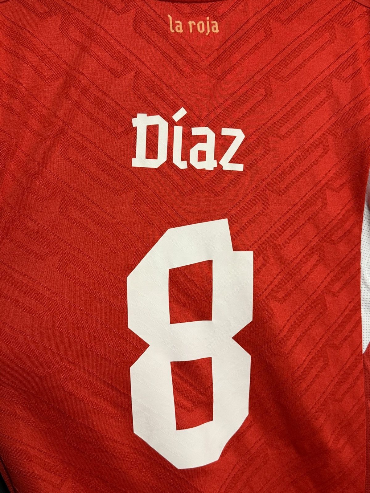 Puma Chile 12/14 Home Diaz Match Issue Football Long Sleeve Shirt Size US M / EU 48-50 / 2 - 3 Thumbnail