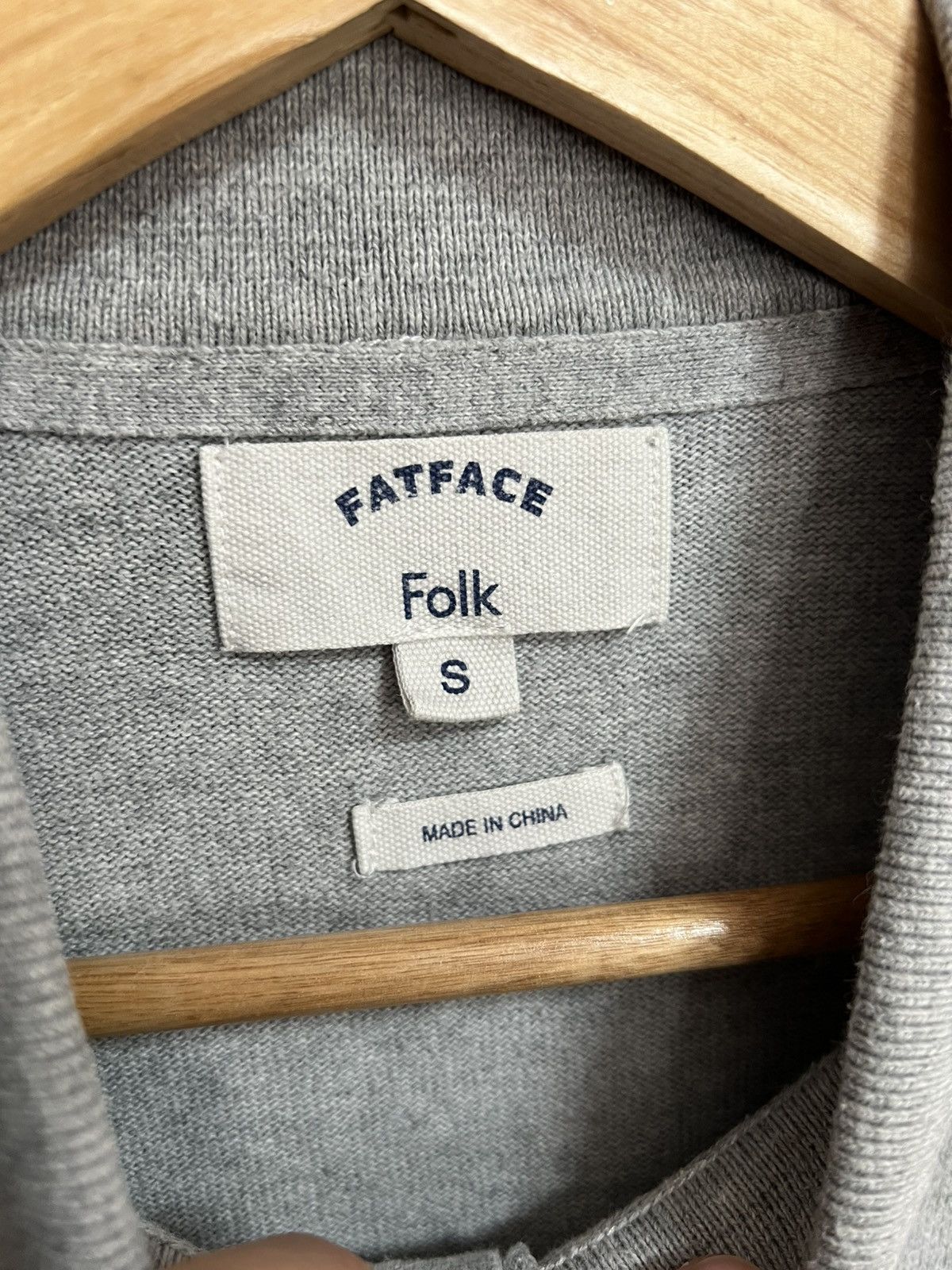 Folk Fat Face Folk Men’s Polo Long Sleeve Jumper Gray T-Shirt S Size US S / EU 44-46 / 1 - 4 Thumbnail