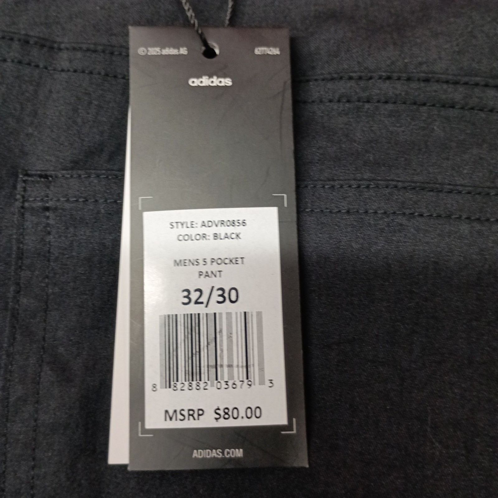 Adidas Adidas Mens 5-Pocket Tapered Golf Pants Size 32x30 Black New Size US 32 / EU 48 - 8 Thumbnail