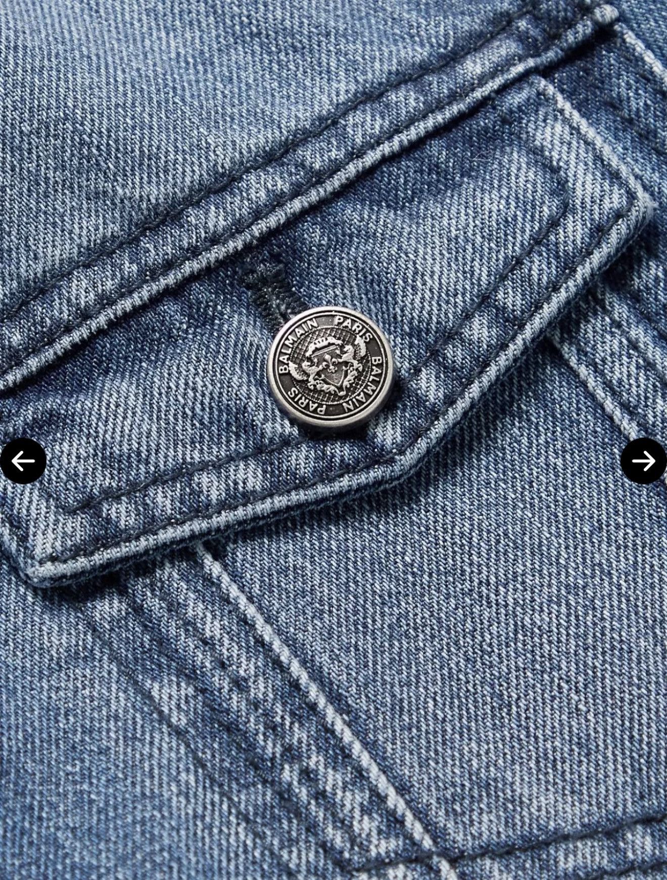 Balmain balmain Faux Shearling-Lined Denim Biker Jacket It 48 Size US M / EU 48-50 / 2 - 3 Thumbnail