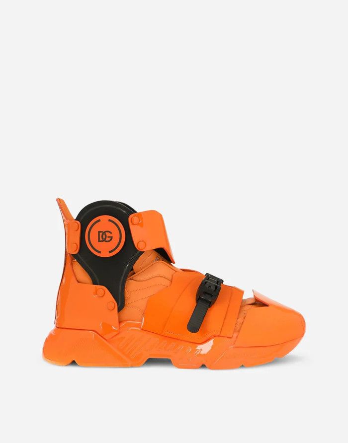 o1y0125 Logo Low-Top Sneakers in Orange/Black