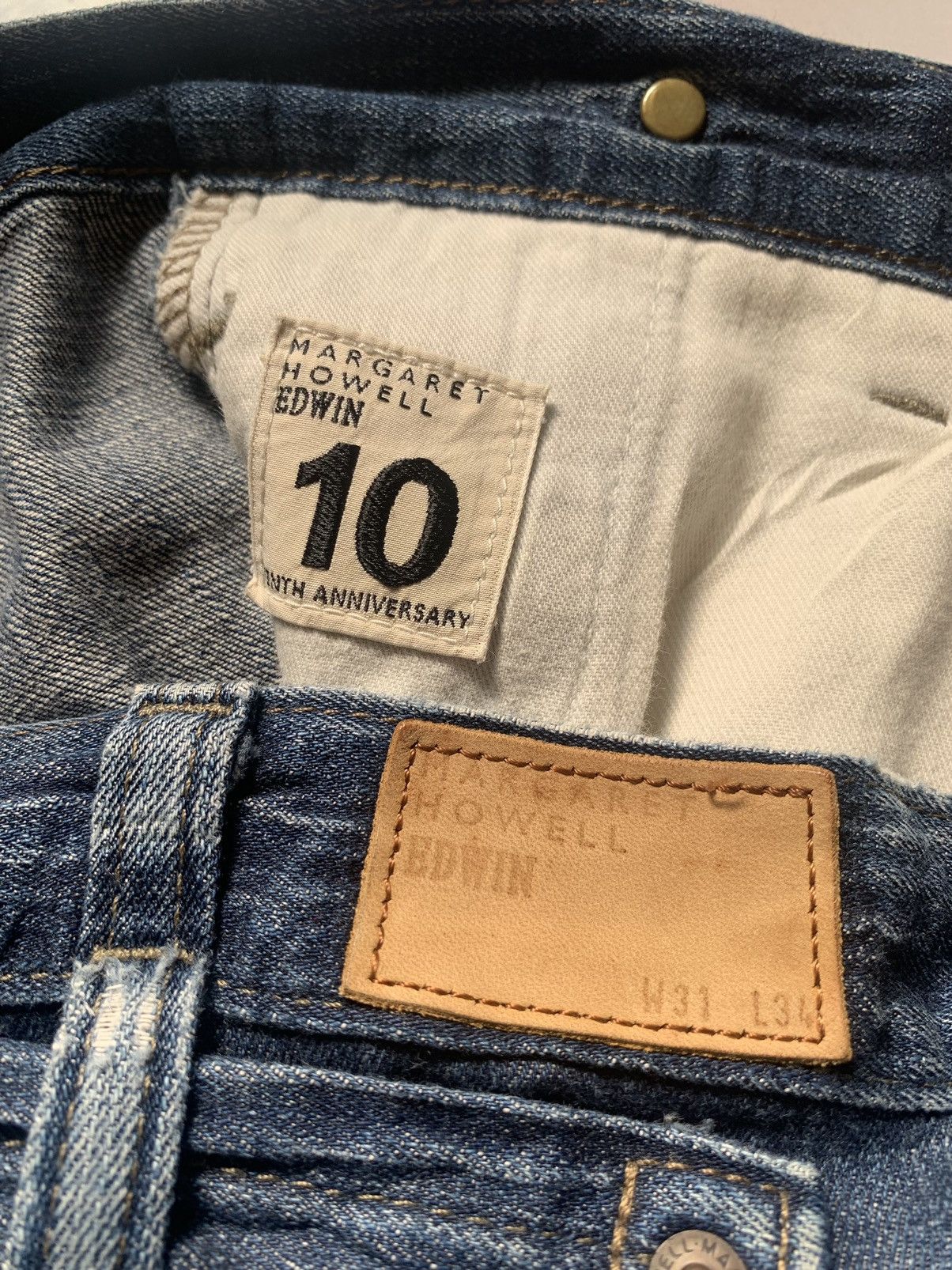 Margaret Howell Carpenter Hickory Workwear Japan Made Buckle Back Size US 33 - 7 Thumbnail