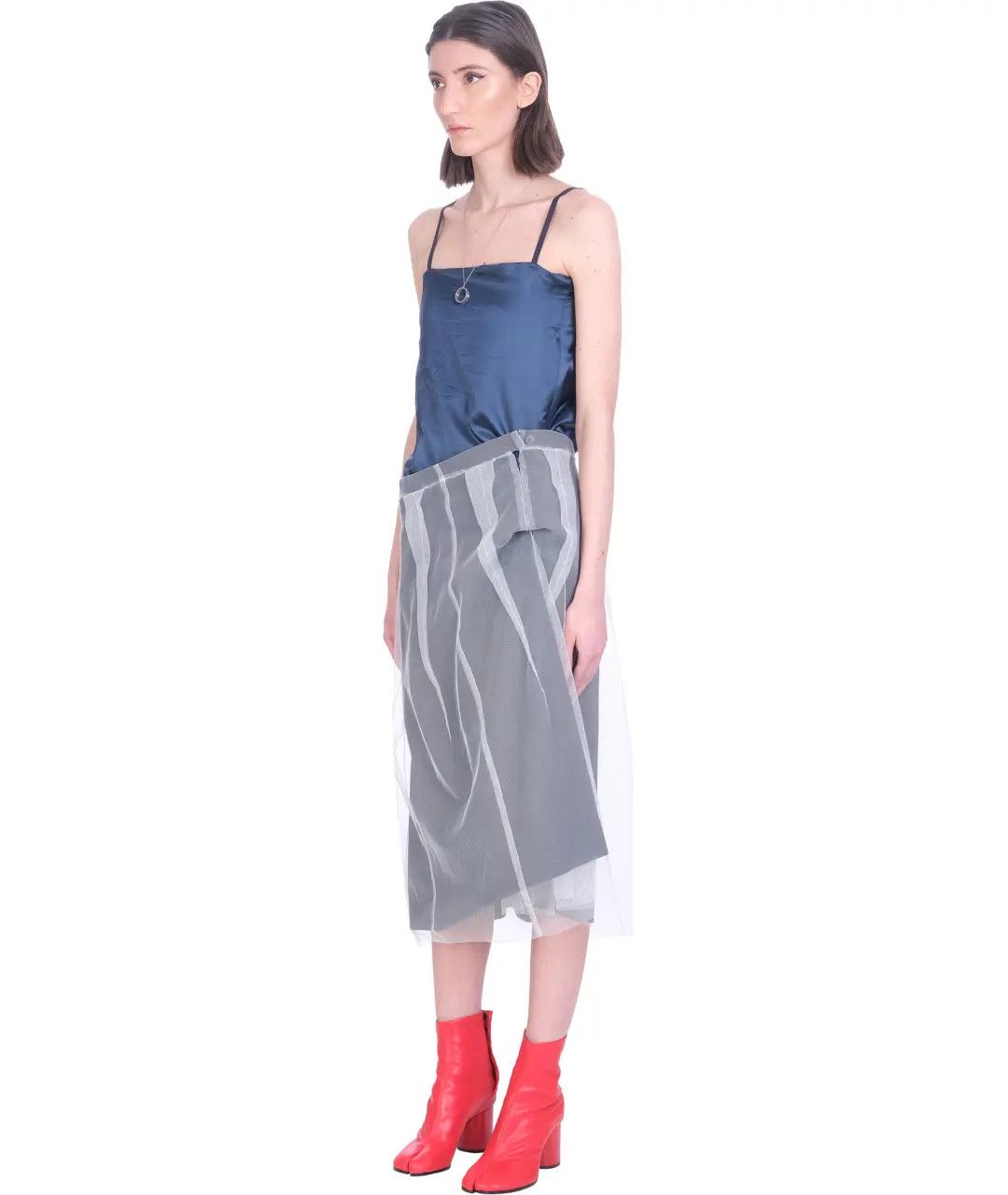 Maison Margiela o1y0625 Midi Dress in Multicolor Size M / US 6-8 / IT 42-44 - 4 Thumbnail