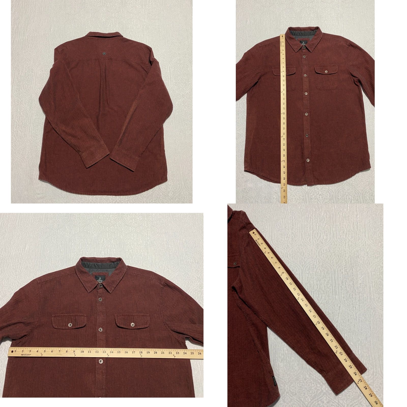 Prana PrAna Flannel Shirt Long Sleeve Button Up Mens XL Red Size US XL / EU 56 / 4 - 8 Thumbnail
