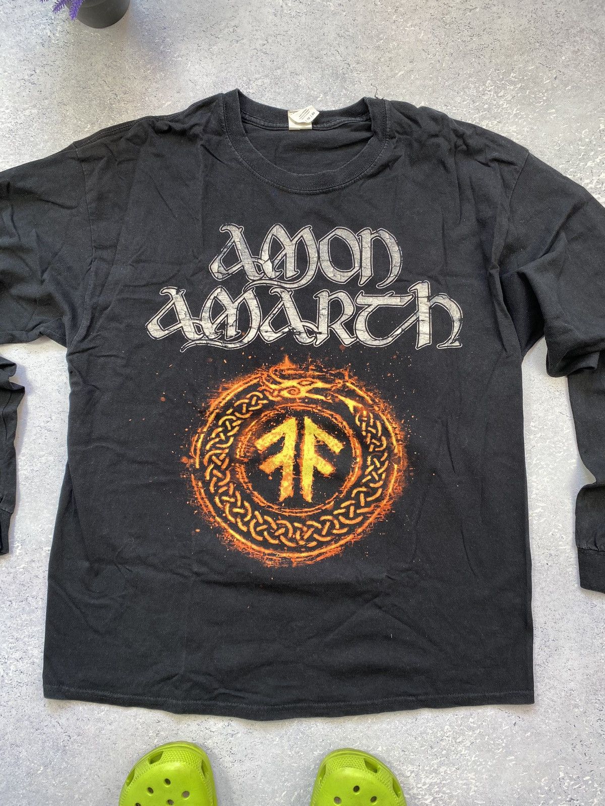 Band Tees Vintage Amon Amarth Men’s Black Longsleeve T-shirt Size US XL / EU 56 / 4 - 3 Thumbnail