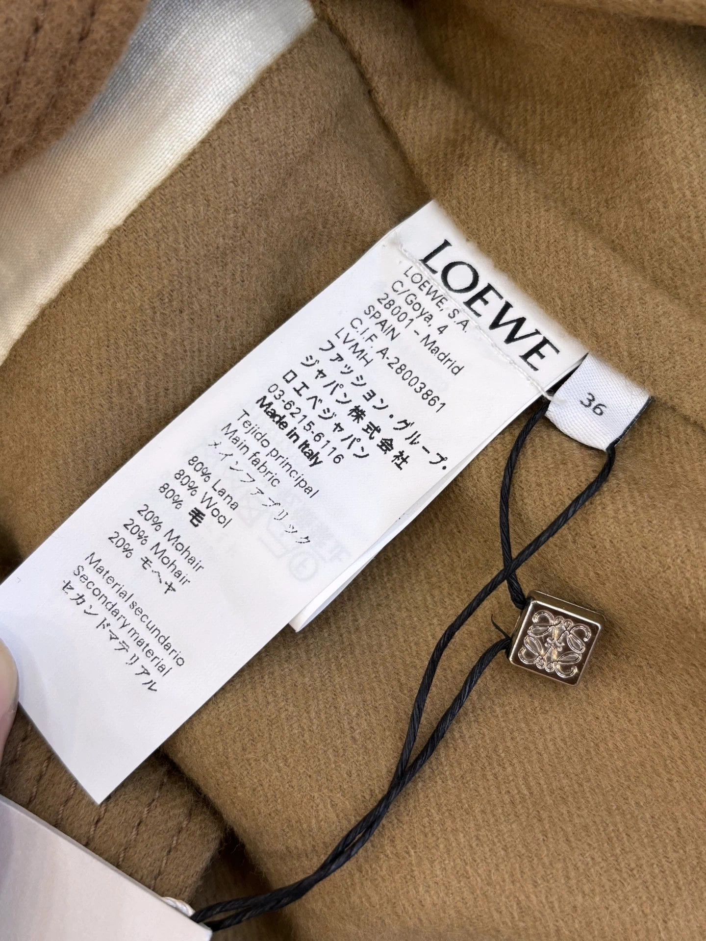 Loewe Loewe Khaki Floral Wool Coat 36 Size XS / US 0-2 / IT 36-38 - 6 Thumbnail