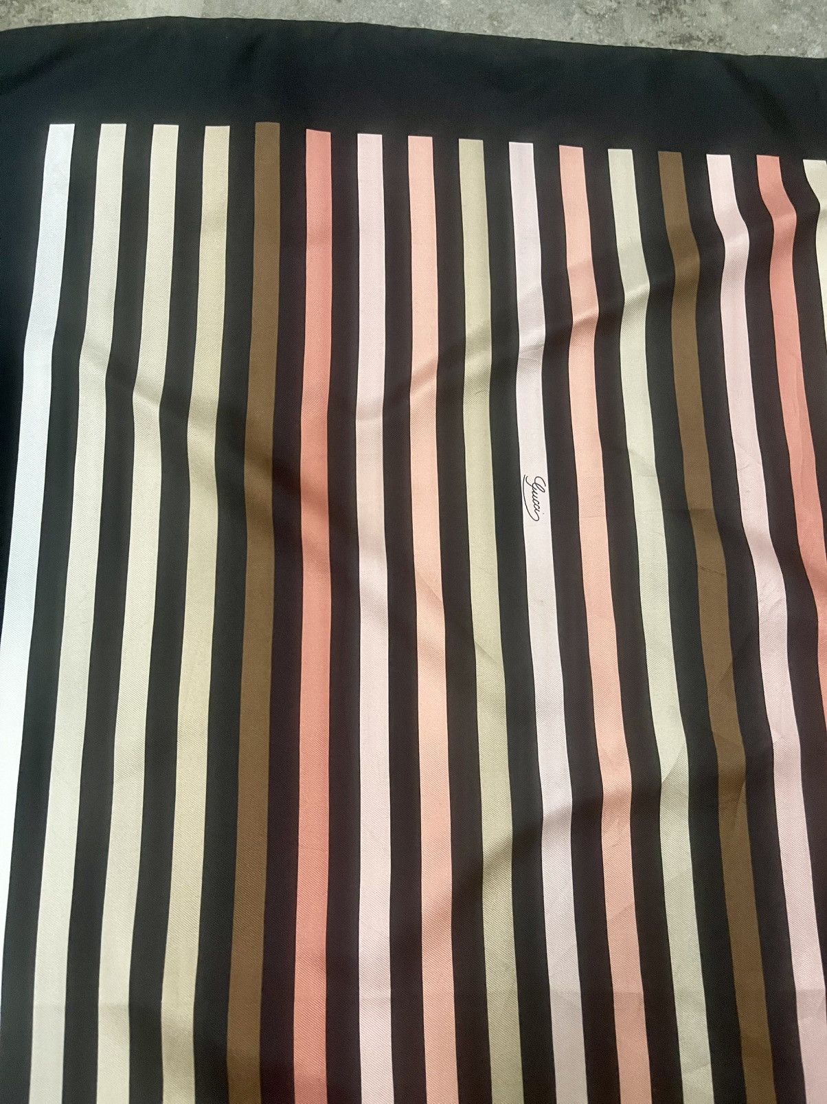 Gucci Gucci Striped Silk Scarf Size ONE SIZE - 4 Thumbnail