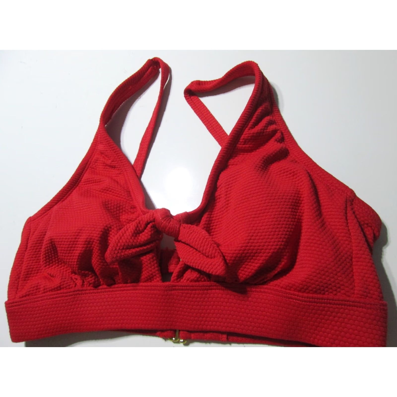 Vintage Kona Sol Womens Size S Bikini Top Red Wireless Bralette Lined Bow Wide Straps Size S / US 4 / IT 40 - 4 Thumbnail