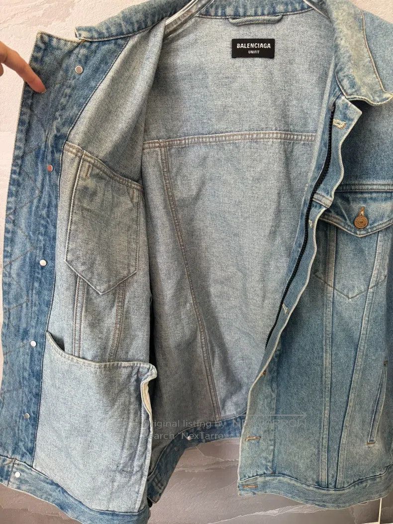Balenciaga Balenciaga Side Zip Double-Button Denim Jacket Size US XS / EU 42 / 0 - 7 Thumbnail