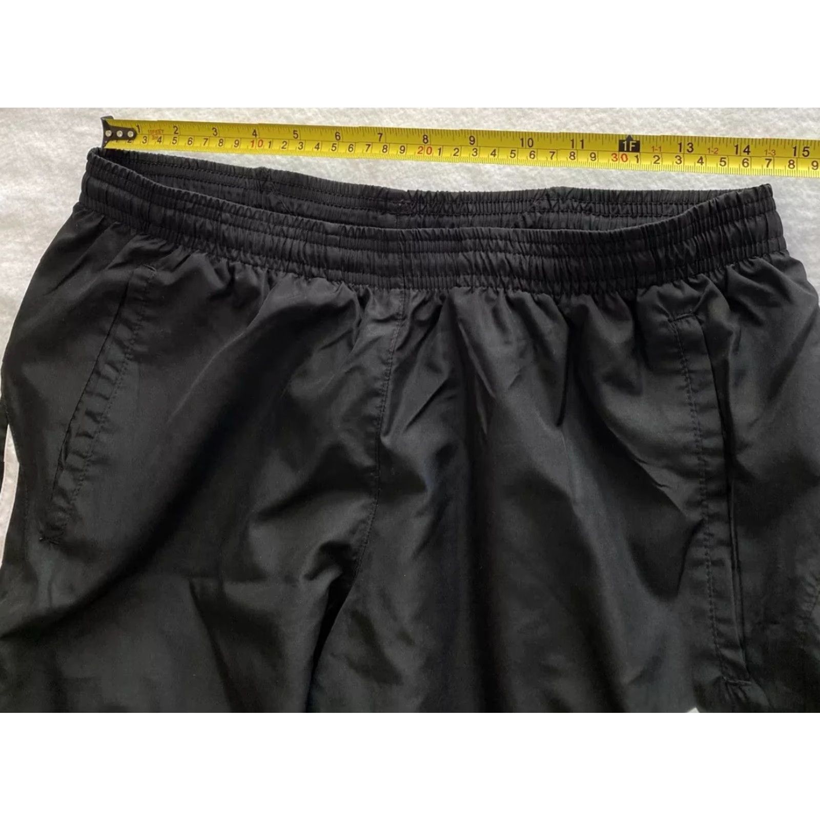 Adidas Adidas Track Pants Mens M Black Drawstring Waist Ankle Zipper 31in Inseam 1990s Activewear Regular Straight Pants Size US 31 - 4 Thumbnail