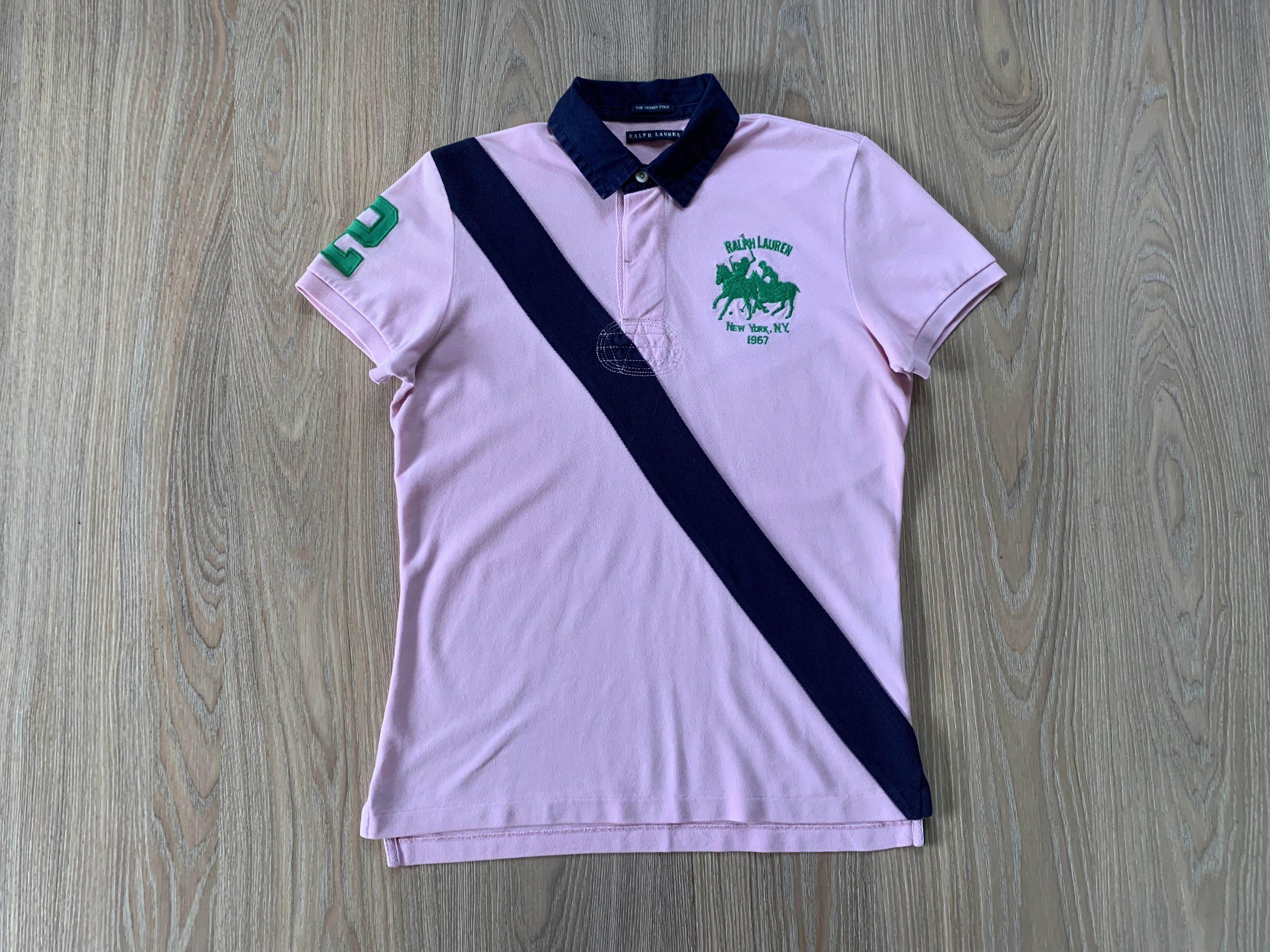Polo Ralph Lauren × Ralph Lauren × Vintage Ralph Lauren Womens Vintage Skinny Polo T Shirt Size L / US 10 / IT 46 - 2 Thumbnail