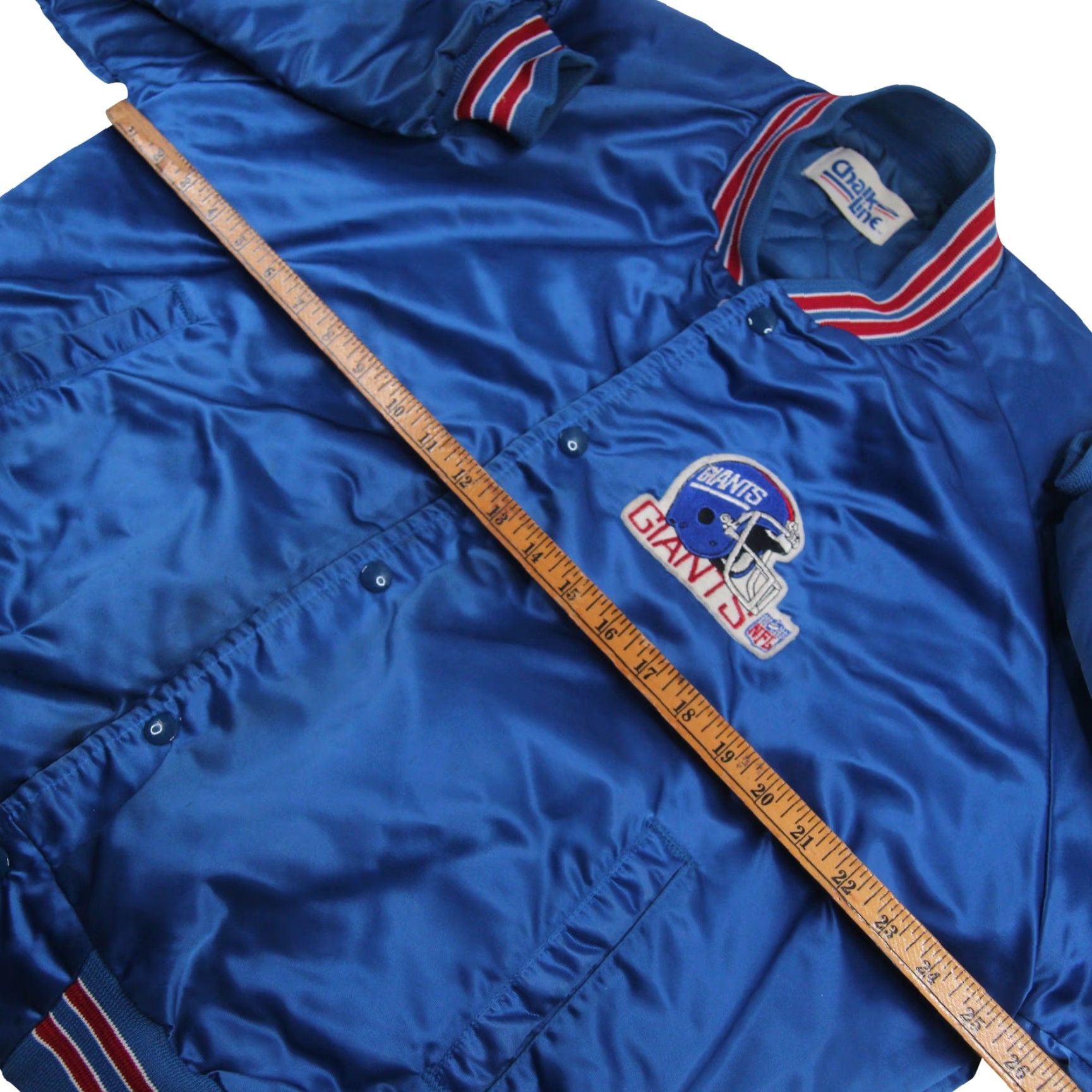 Chalk Line VINTAGE Chalk Line Mens XL New York Giants Satin Jacket Blue Size US XL / EU 56 / 4 - 6 Thumbnail