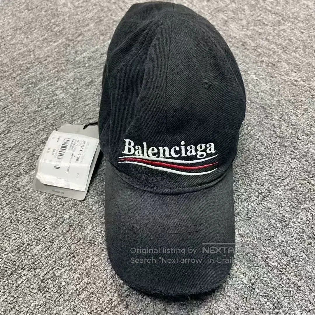 Balenciaga Balenciaga Distressed Cotton Baseball Cap. Size ONE SIZE - 1 Thumbnail