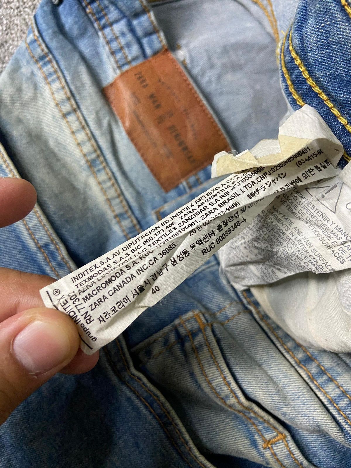Designer × Vintage × Zara ZARA MAN 1975 Distressed Denim Ripped Jeans (131) Size US 30 / EU 46 - 4 Thumbnail