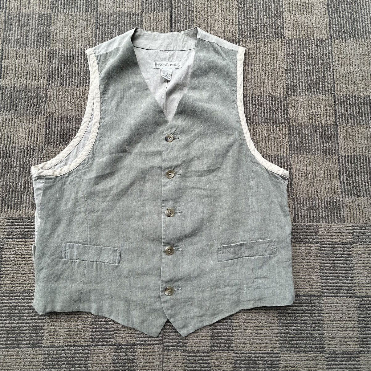 Banana Republic Banana Republic Tan Waist Coat Button-Up Vest Size US M / EU 48-50 / 2 - 1 Thumbnail