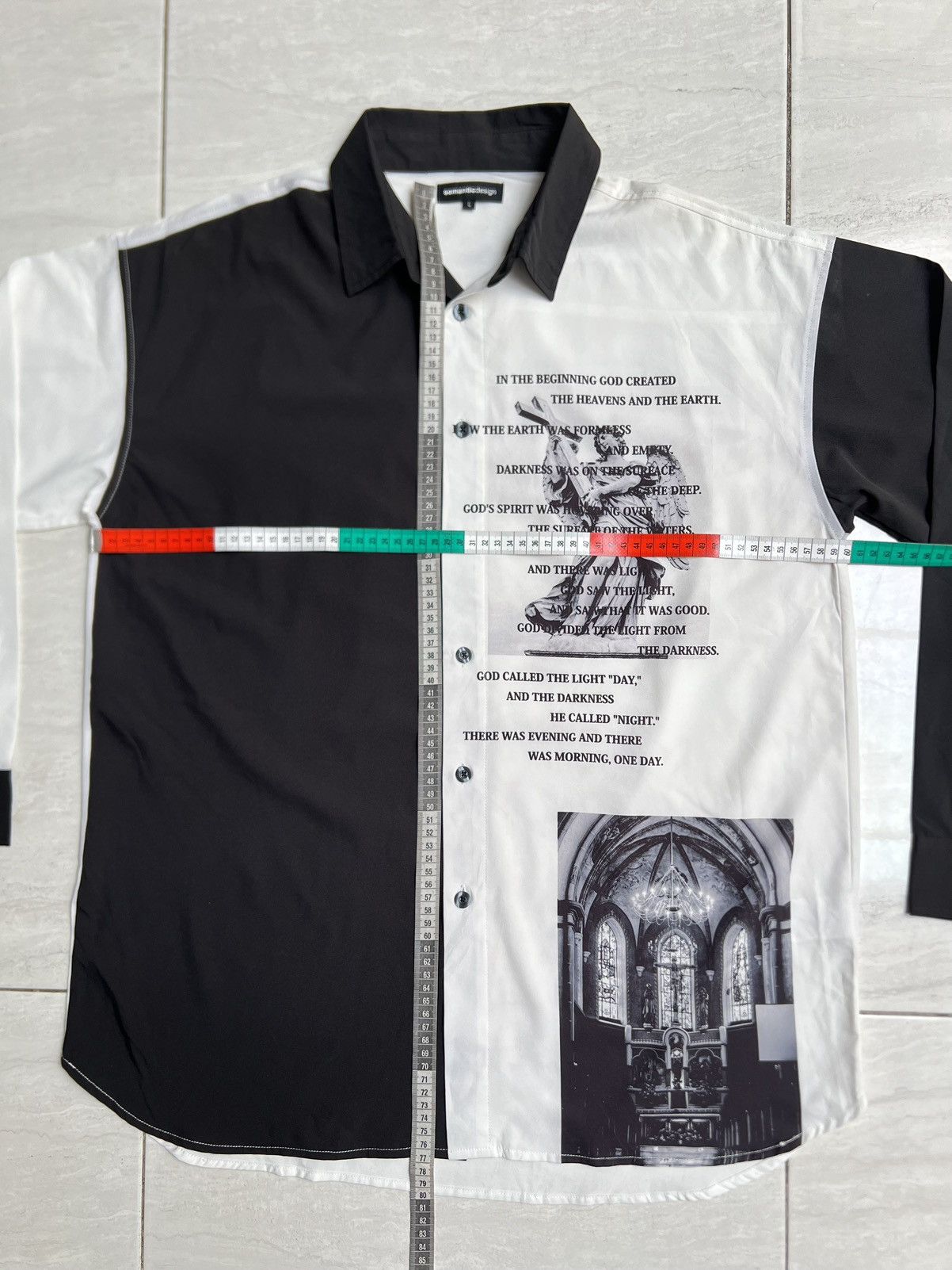 semanticdesign Semantic Design Cross Jesus Shirt Size US L / EU 52-54 / 3 - 2 Thumbnail