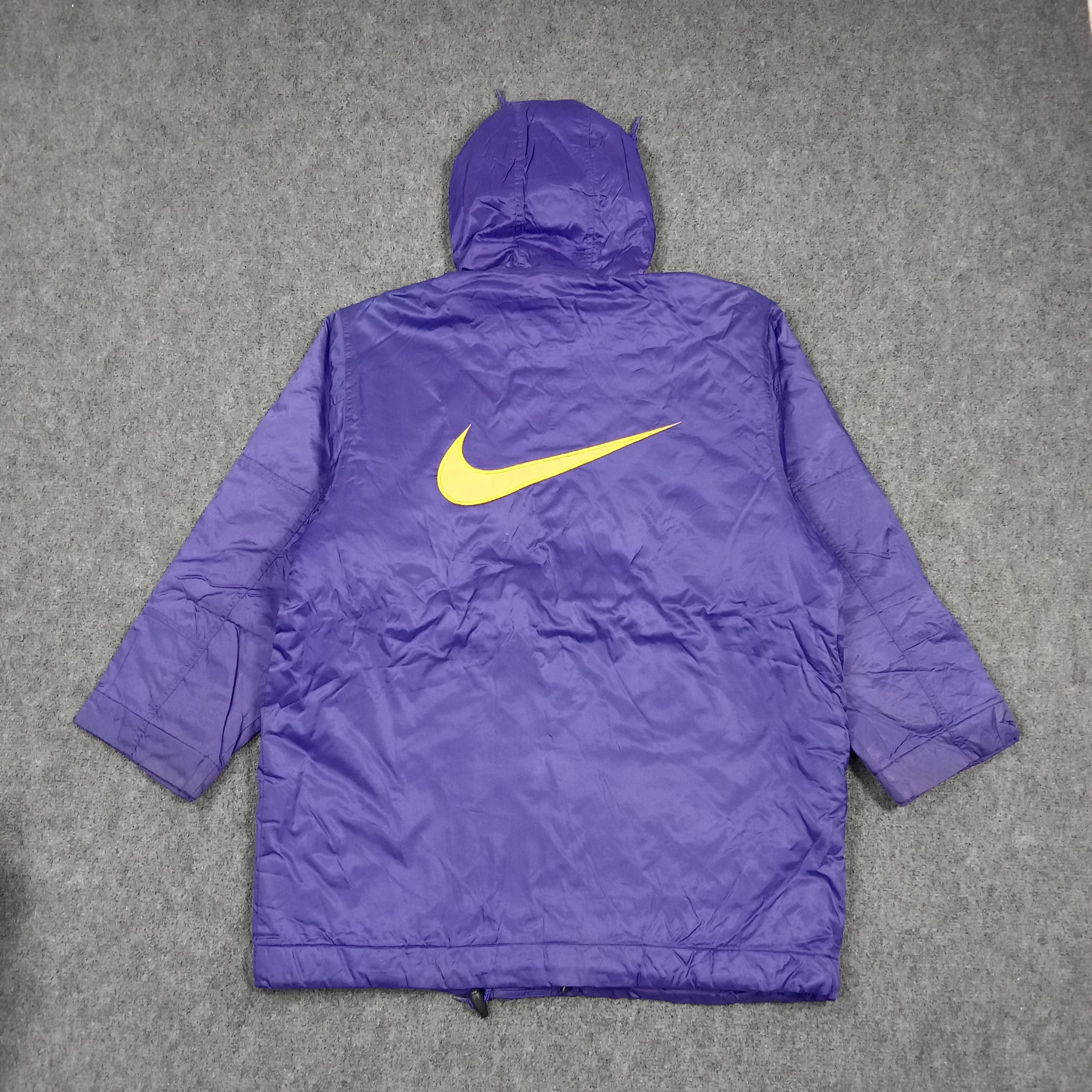 Nike Vintage 90's Nike Big Swoosh Parka Jacket C289N4 Size US XL / EU 56 / 4 - 1 Thumbnail