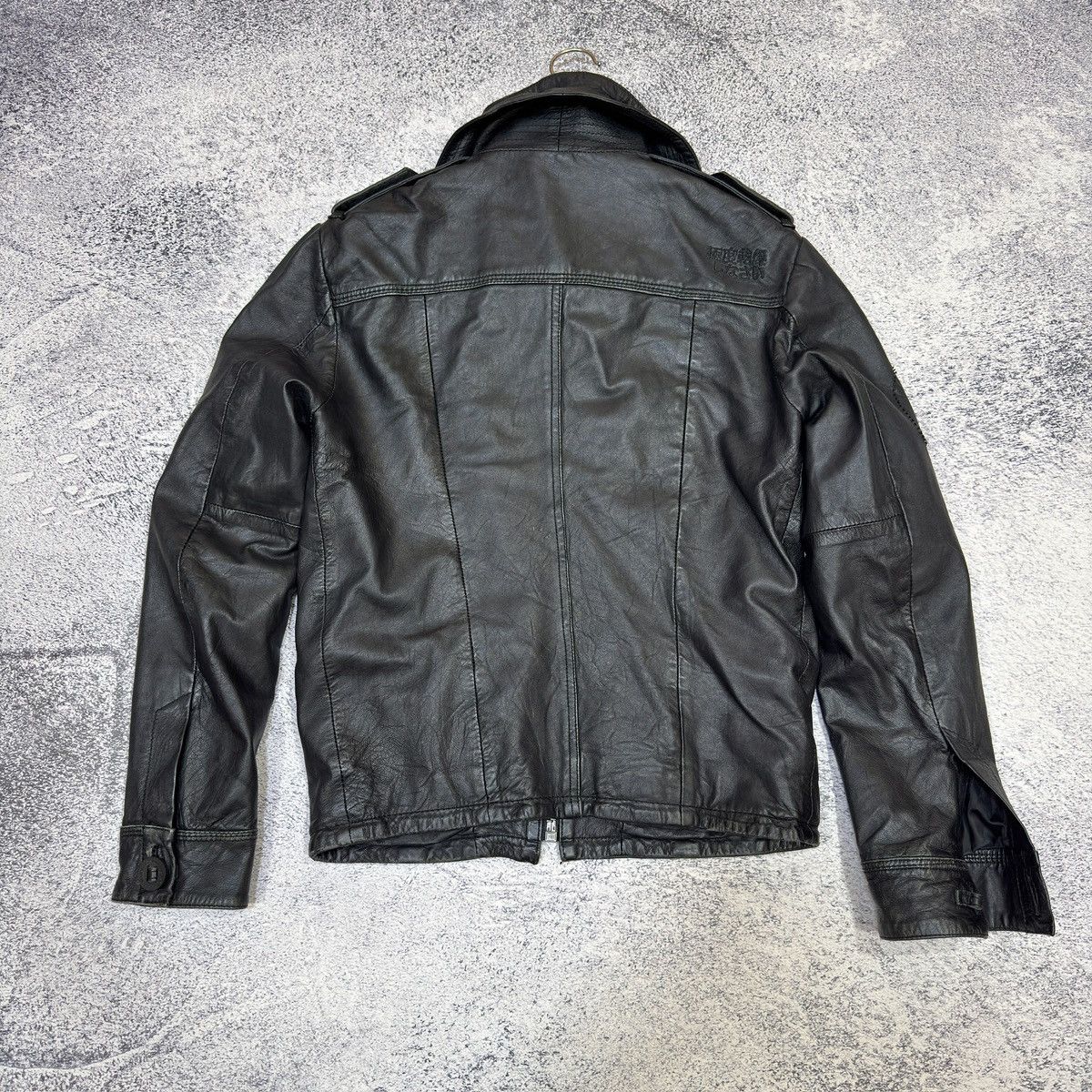 Genuine Leather × Superdry Superdry Black Genuine Leather Jacket M size Size US M / EU 48-50 / 2 - 10 Thumbnail
