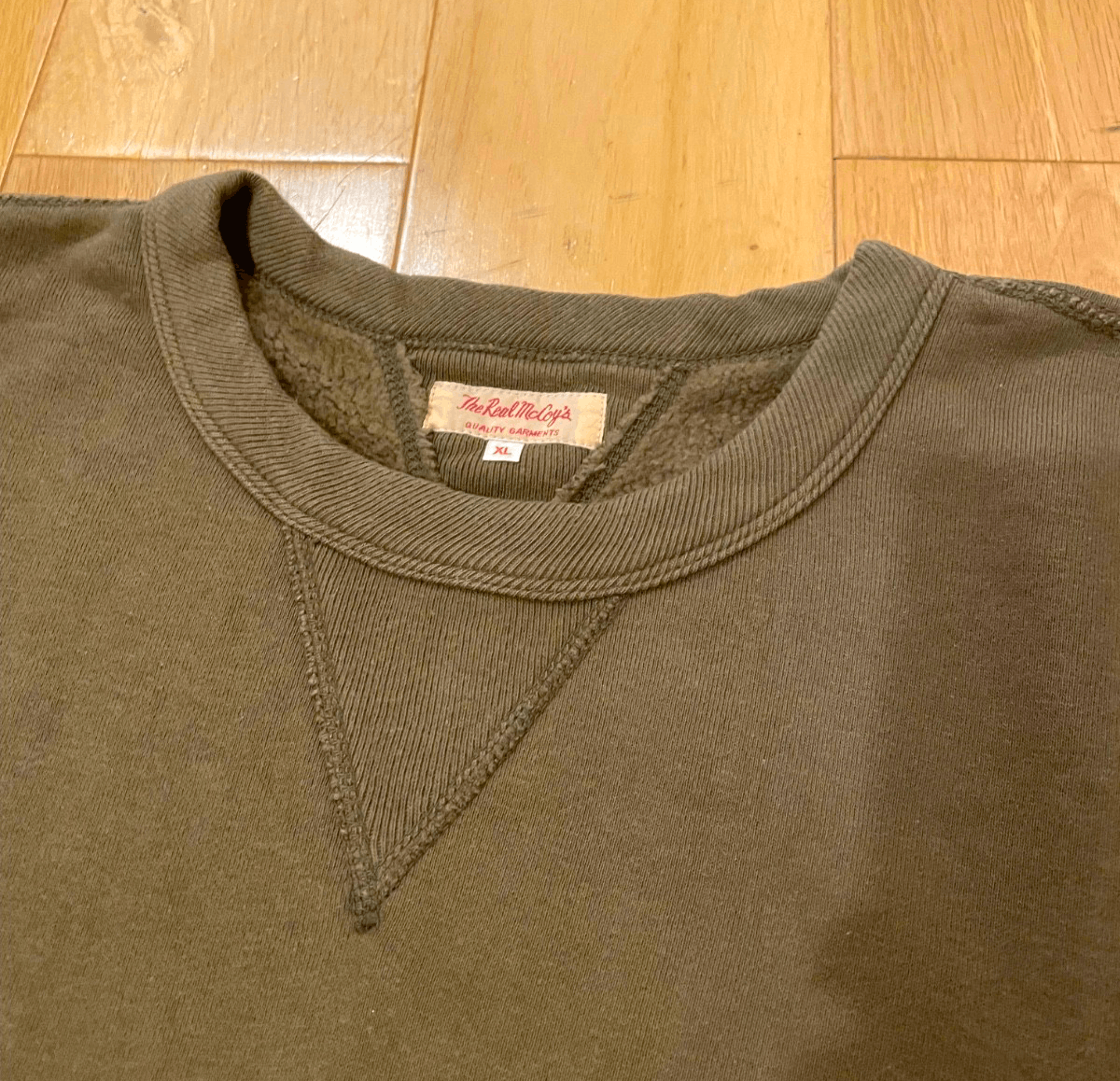 The Real McCoy's The Real McCoy's Loopwheel Sweatshirt Olive X-Large Size US XL / EU 56 / 4 - 3 Thumbnail