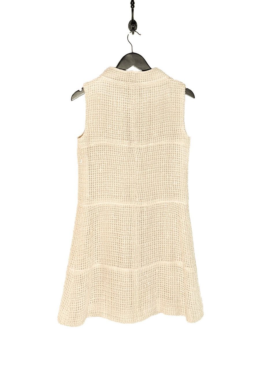 Chanel Chanel SS13 Ivory Open Knit Double Breasted Silk Dress Size S / US 4 / IT 40 - 6 Thumbnail