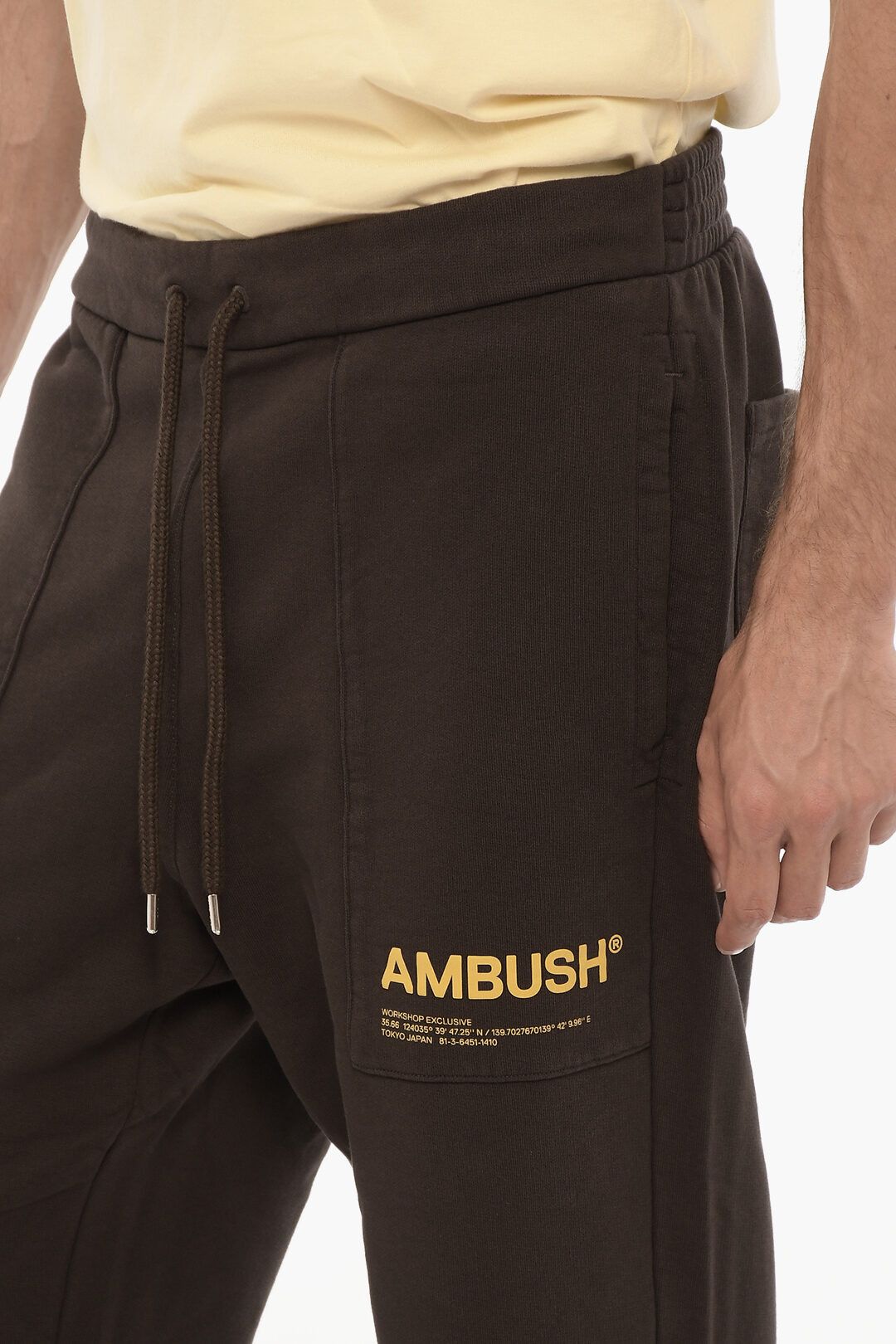 Ambush Design og1mm0925 Cotton Sweatpants & Joggers in Brown Size US 26 / EU 42 - 3 Thumbnail