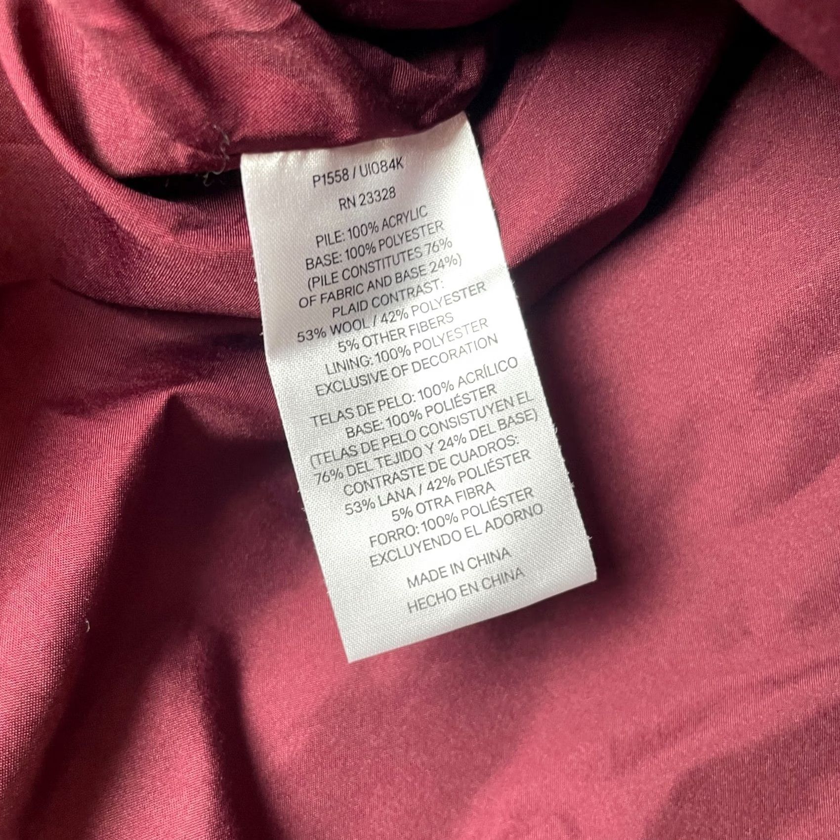 Pendleton Pendleton Red Womens Medium Jacket Fleece Sherpa Plaid Lined Full Zip Coat Size M / US 6-8 / IT 42-44 - 4 Thumbnail