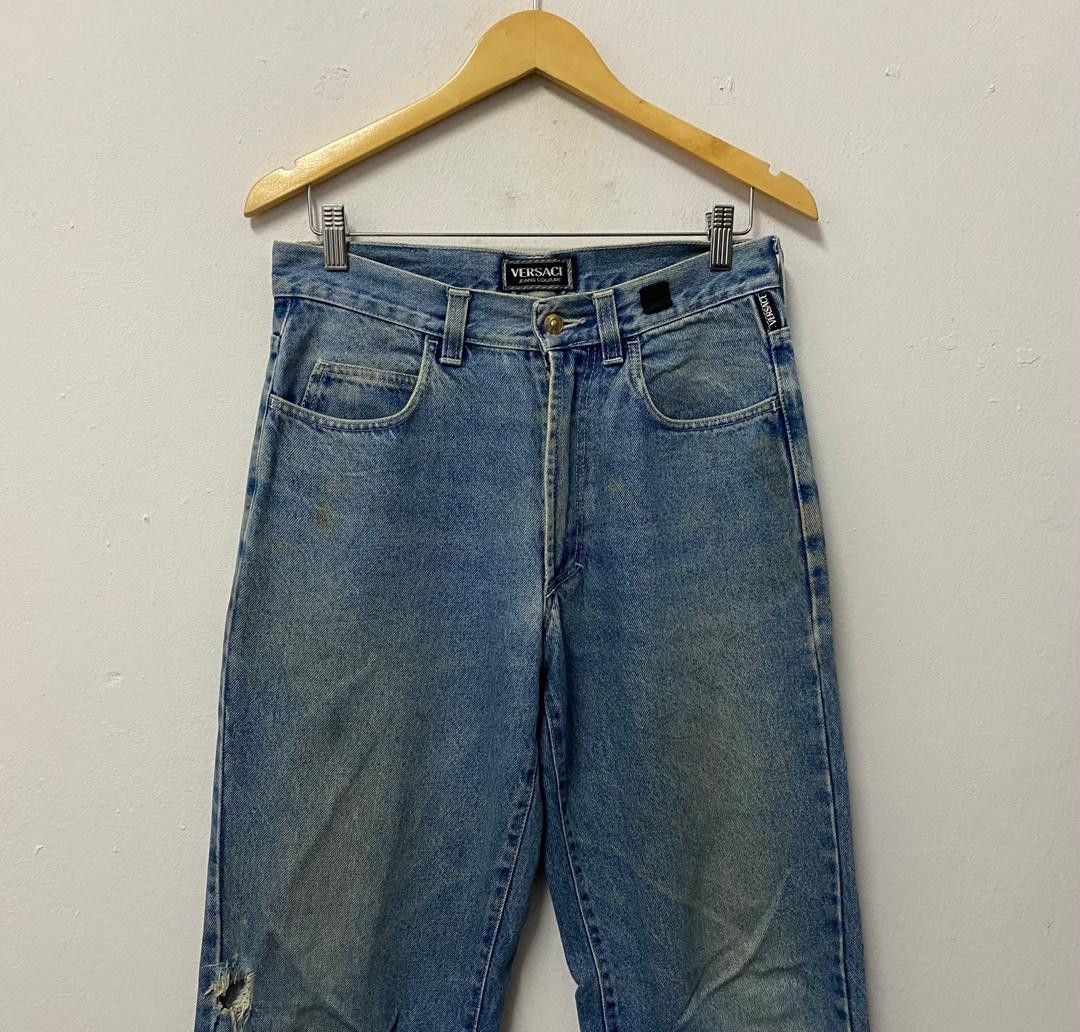 Versace Vintage Versace Couture Relaxed Distressed Jeans Size US 32 / EU 48 - 3 Thumbnail